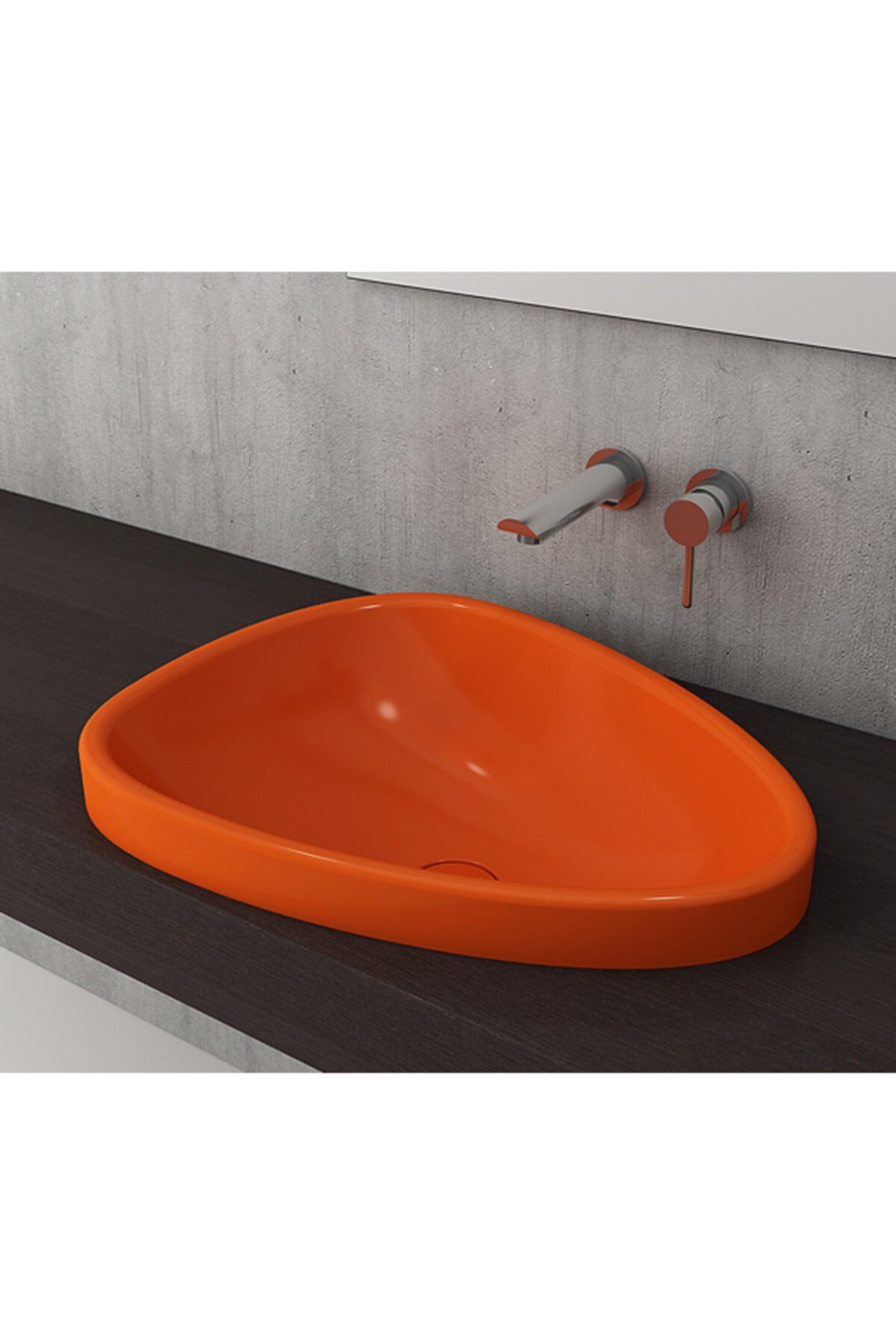 Bocchi Etna Tezgah Üstü Lavabo Turuncu 58 Cm