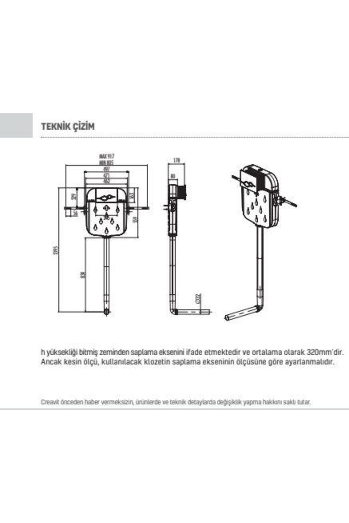 Gömme Rezervuar Hela Taşı İçin+Ore Mat Gri Kumanda Paneli