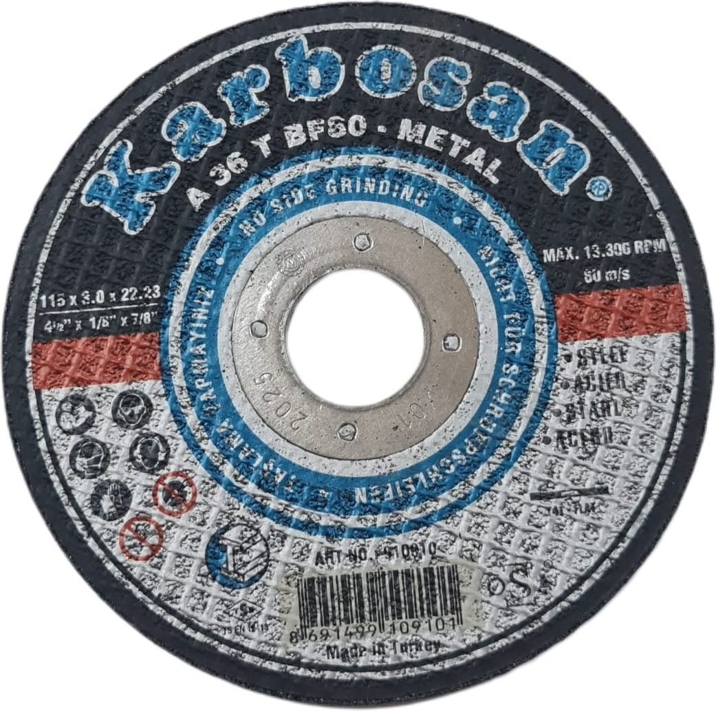 KARBOSAN A 36 T BF80 Metal Kesme Taşları | Kesim Işlerinizde Güç ve Performans! | 10 Adet