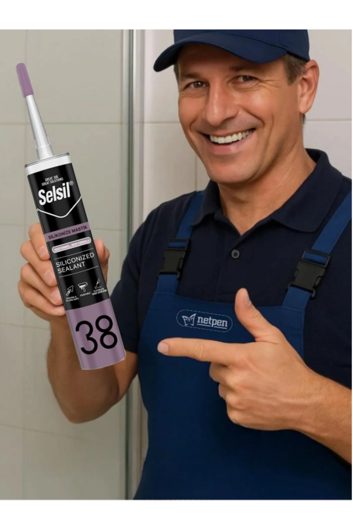 Silikonize Antrasit Gri Mastik 500 Gr. 10 Adet + Gfb Alüminyum Silikon Tabancası