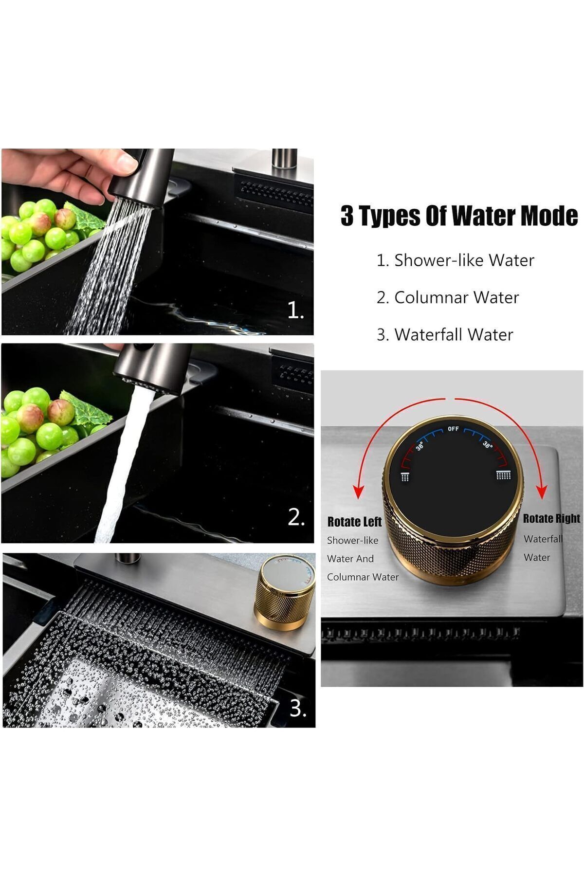 Dijital Akıllı Eviye Seti Pencere Önü Katlanır Yeni Model Antrasiti 7 Fonksiyon Ithal 7 Yıl Garanti