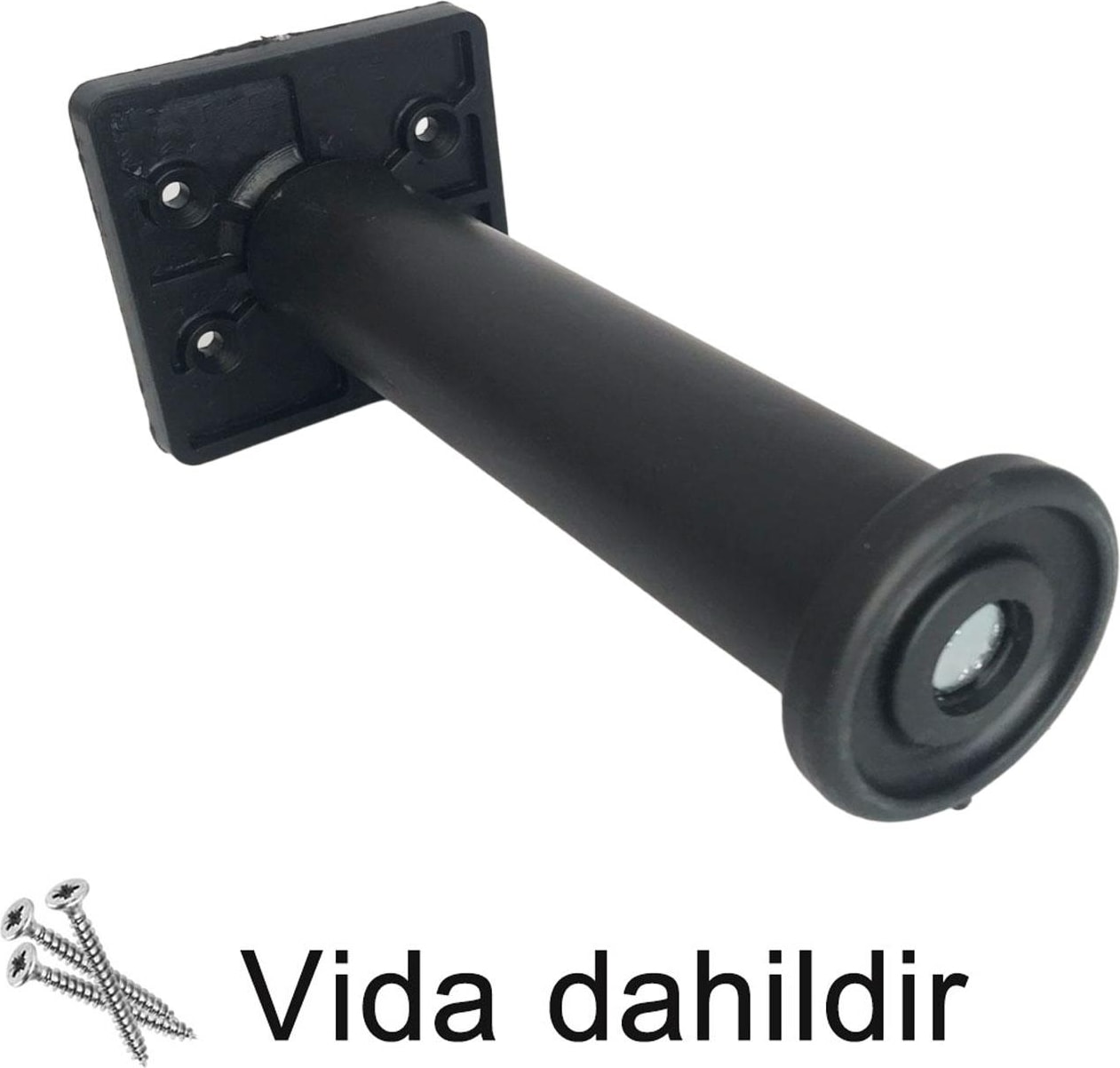 Modül Ayarlanabilir Destek Ayağı 15 x 23 cm Siyah Ayak Mobilya Kanepe Baza Koltuk Ünite Ayakları