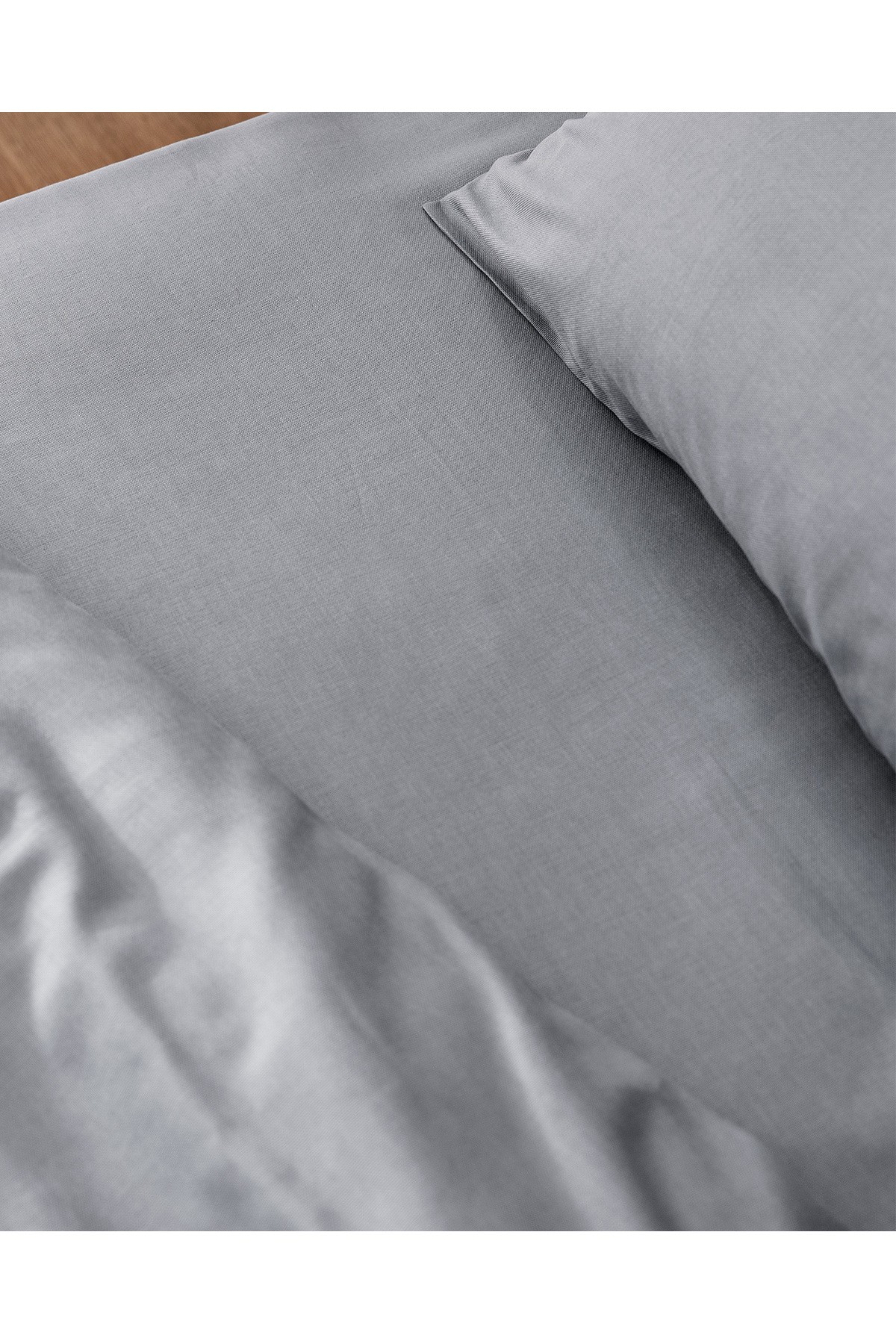 Songe King Size %100 Pamuk Chambre Nevresim Takımı - Açık Gri