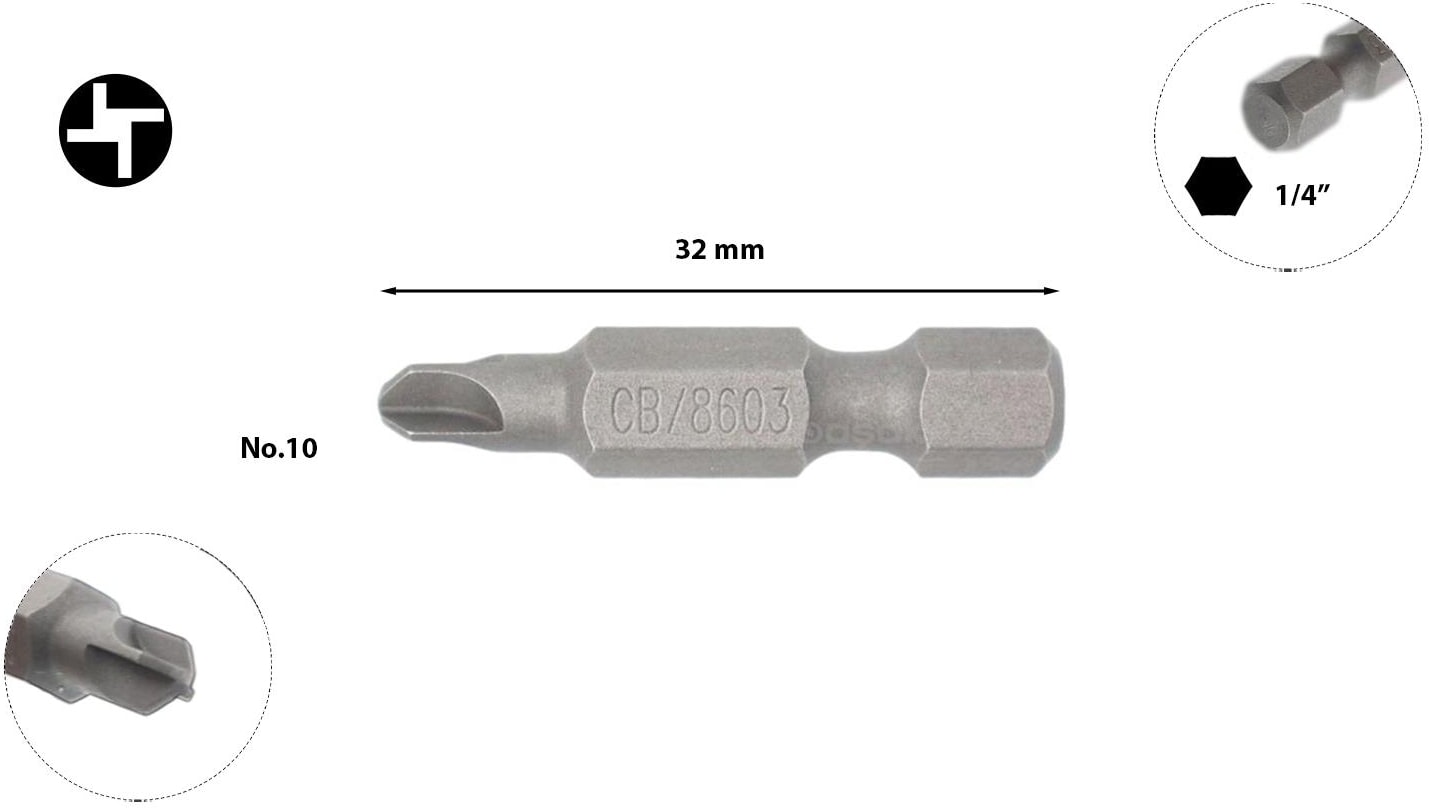Torq-Set Uçlu Bits No 10 x 32MM CB/860310