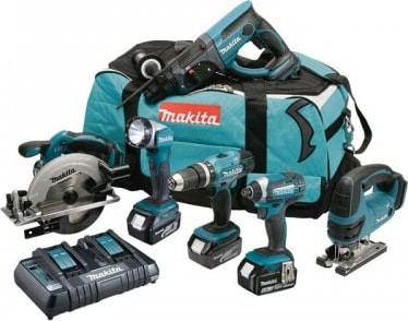 MAKİTA DLX6068PT (DHP453Z + DTD152Z + DSS611Z + DJV180Z + DHR202Z + DML802Z) Akülü Set