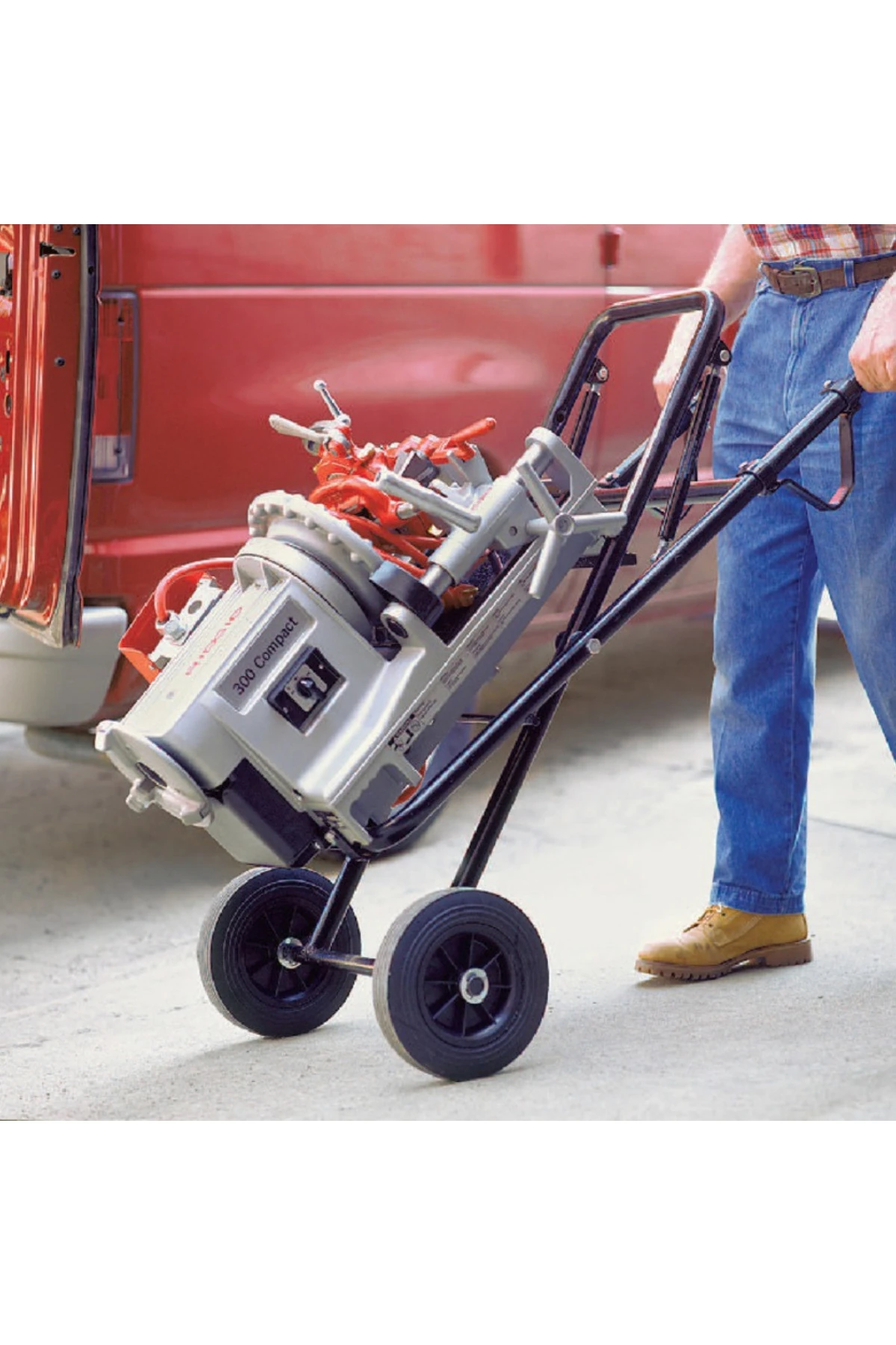 Rıdgıd 58077 Model 250, 300 Compact ve 1233 için Tekerlekli Katlanabilir Tezgah Pafta Sehpası