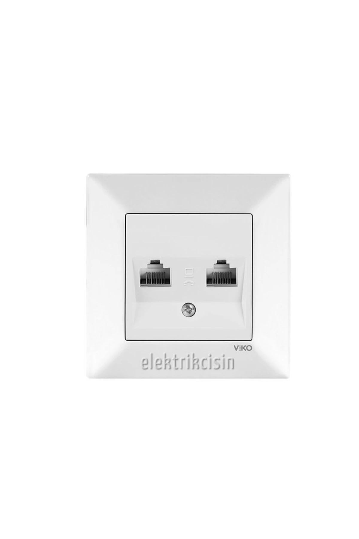 Meridian Beyaz Ikili Data Prizi (rj45) (2*cat6) (çerçeve Dahil) 12 Adet