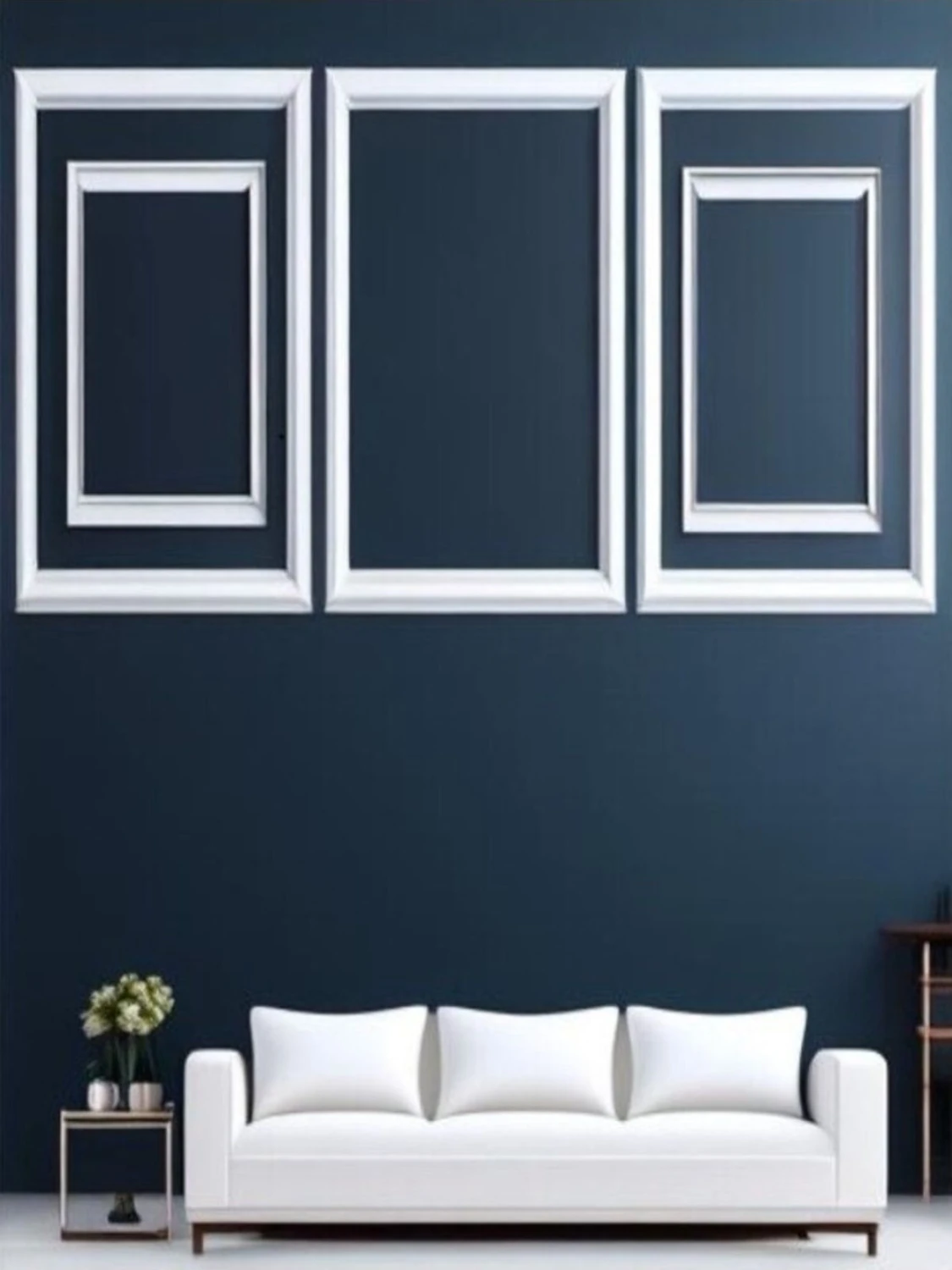 Dekoratif Boyanabilir Poliüreta Duvar Çıtası- 5 Li Hazır Çerçeve Seti