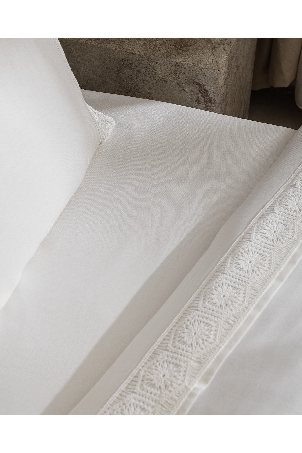 Eolya King Size %100 Pamuk Chambre Nevresim Takımı - Beyaz