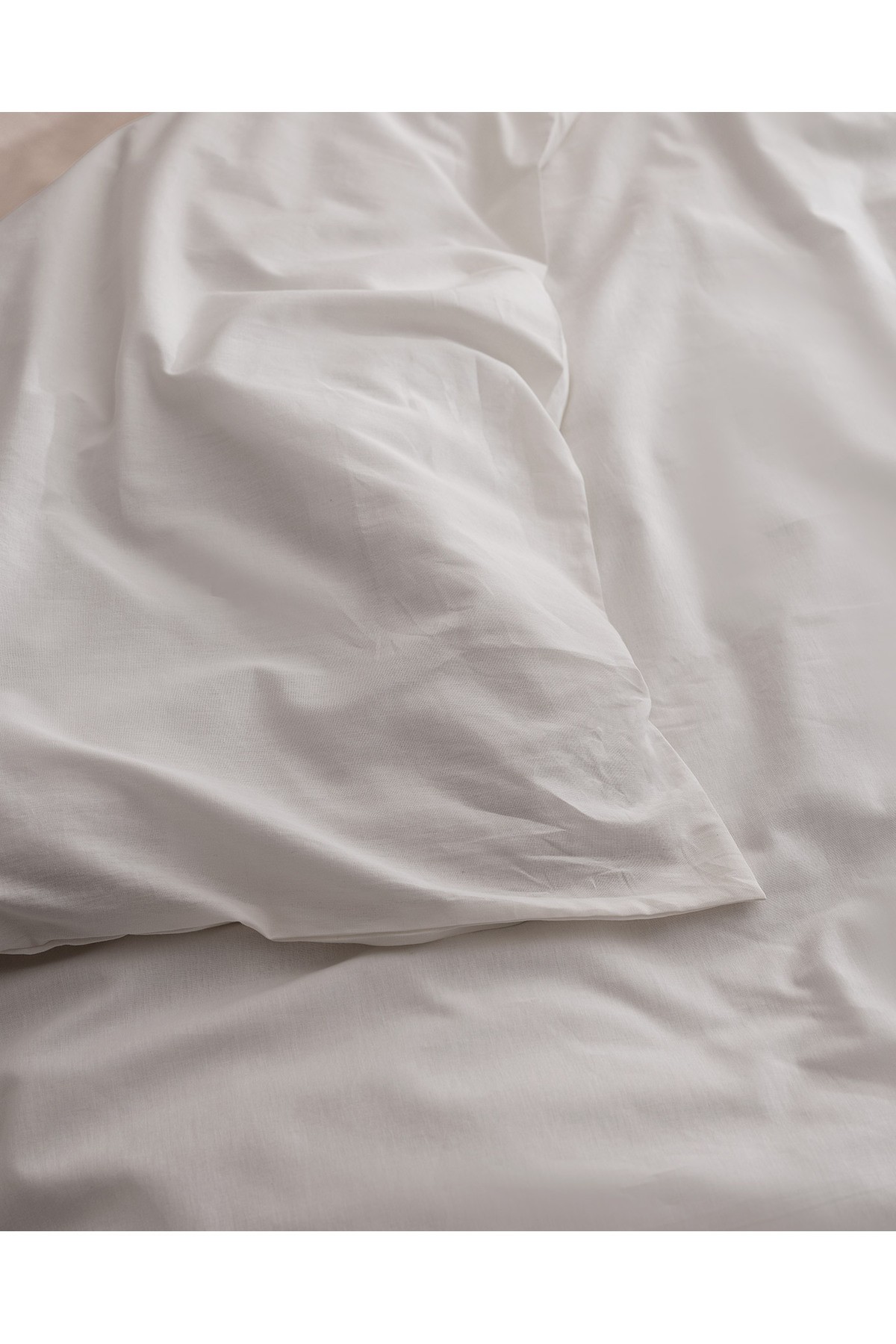 Manon King Size %100 Pamuk Ranforce Düz Nevresim - Taş
