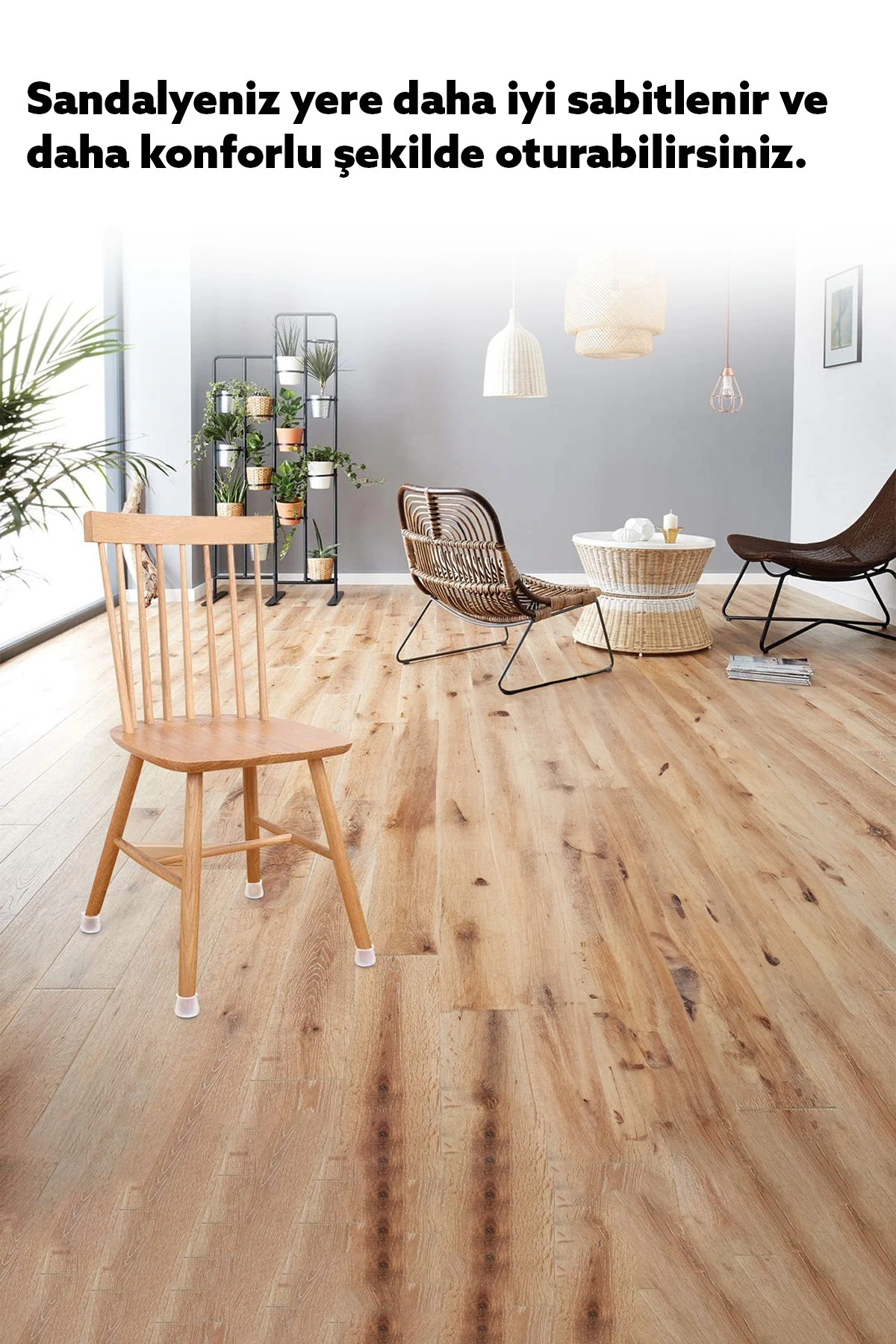 Masa Sandalye Ayak Koruyucu 24'lü Silikon Ev Eşyaları Koruma Aparatı Parke Seramik Çizmez Masa Ayağı