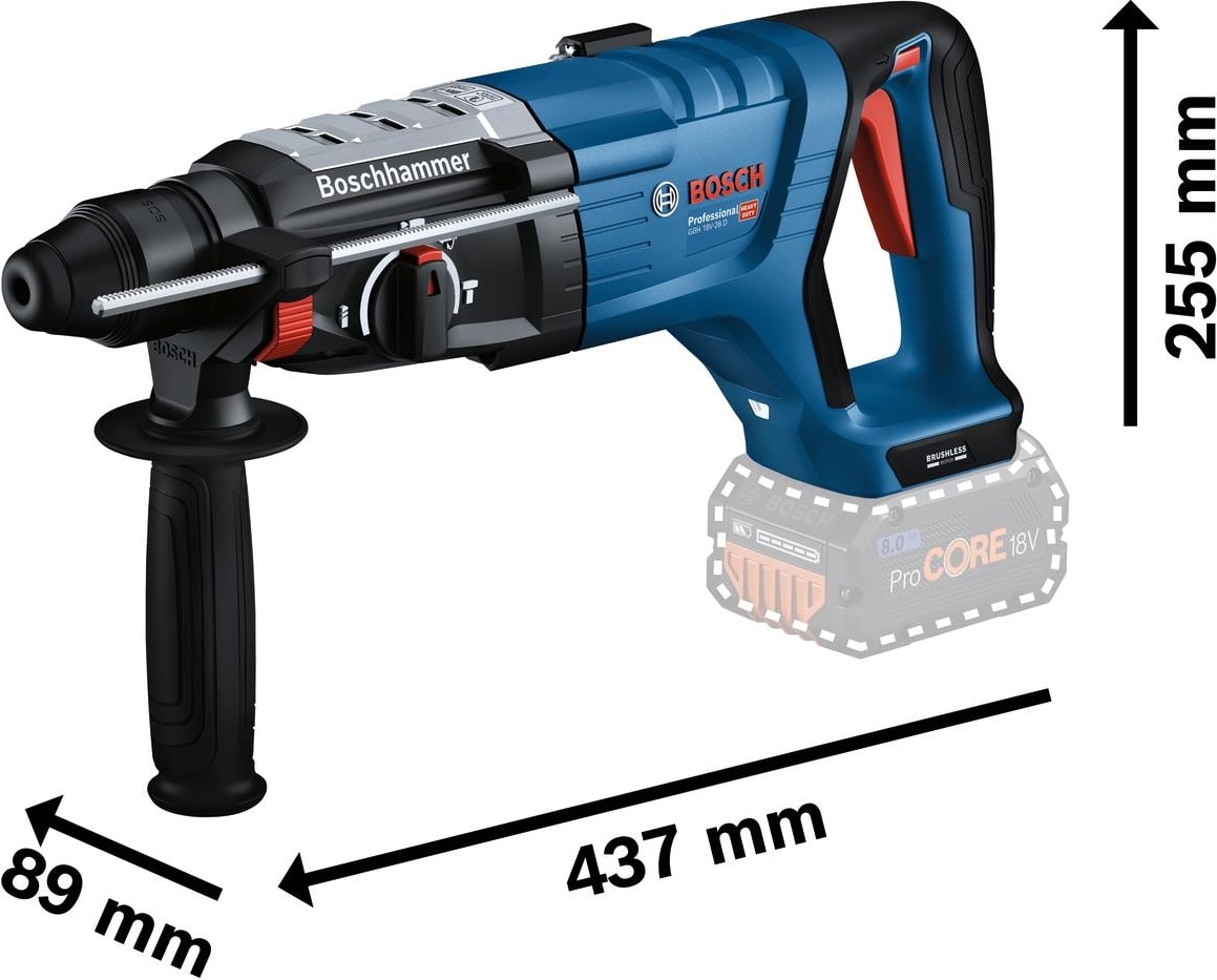 BOSCH Gbh 18V-28 D 1X4.0AH Tek Akülü Kırıcı Delici