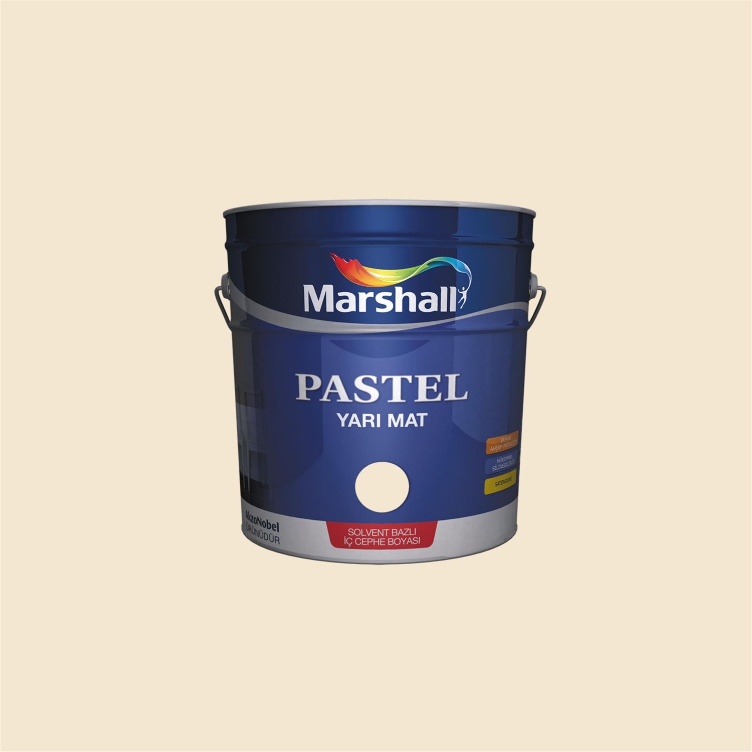 Mum Işığı 2,5 Litre Pastel Yarı Mat Solvent Bazlı İç Cephe Boyası (MARSHALL.5599000)