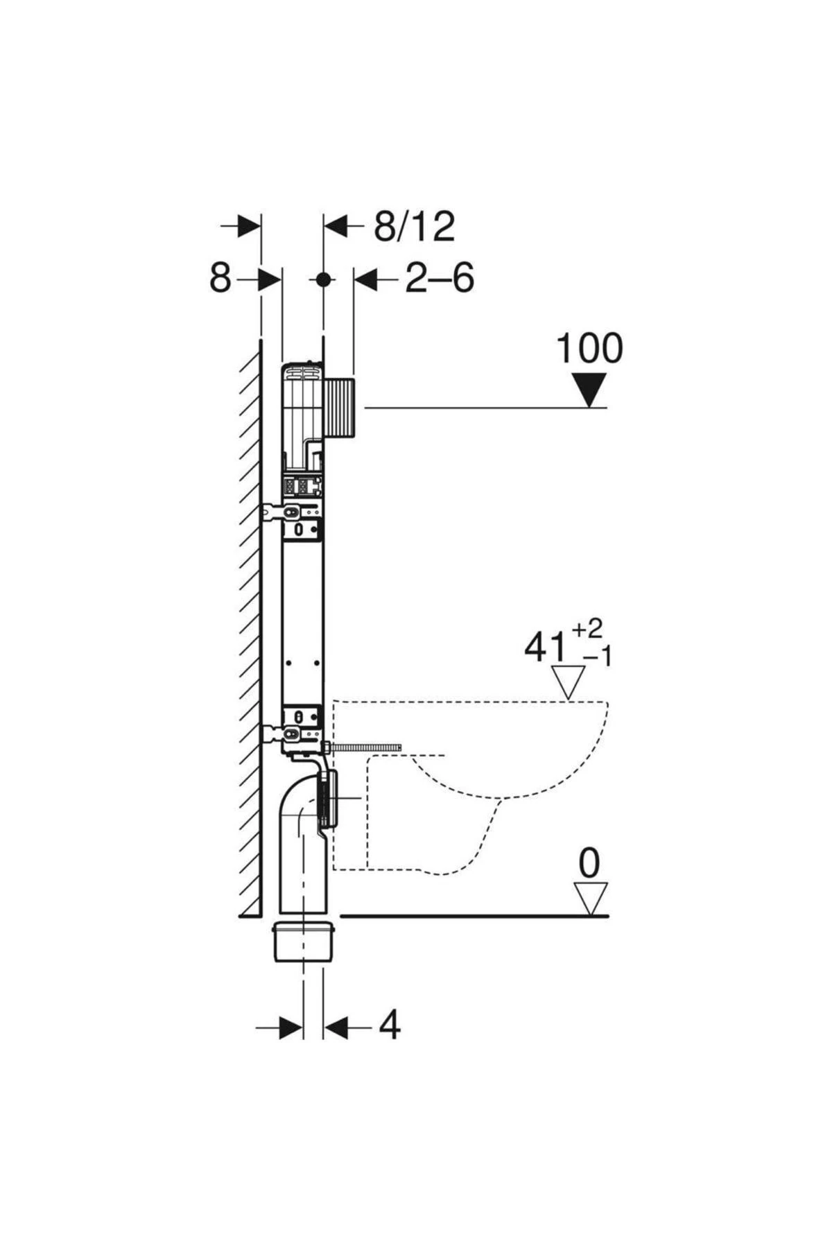 Alpha 8 Cm Gömme Rezervuar, Kombifix 3'lü Set