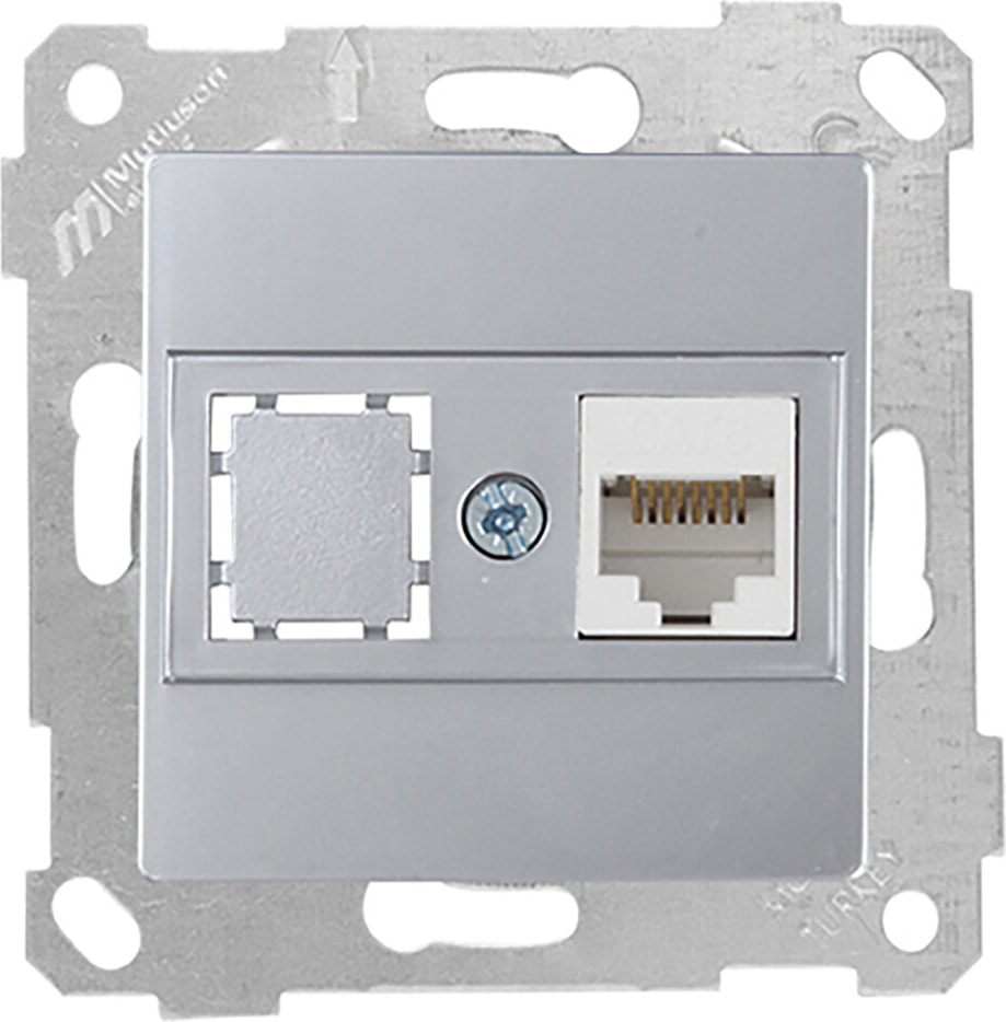 Rita Mekanizmalı Tuş Data Prizi 1*RJ45 (Cat6) Inox