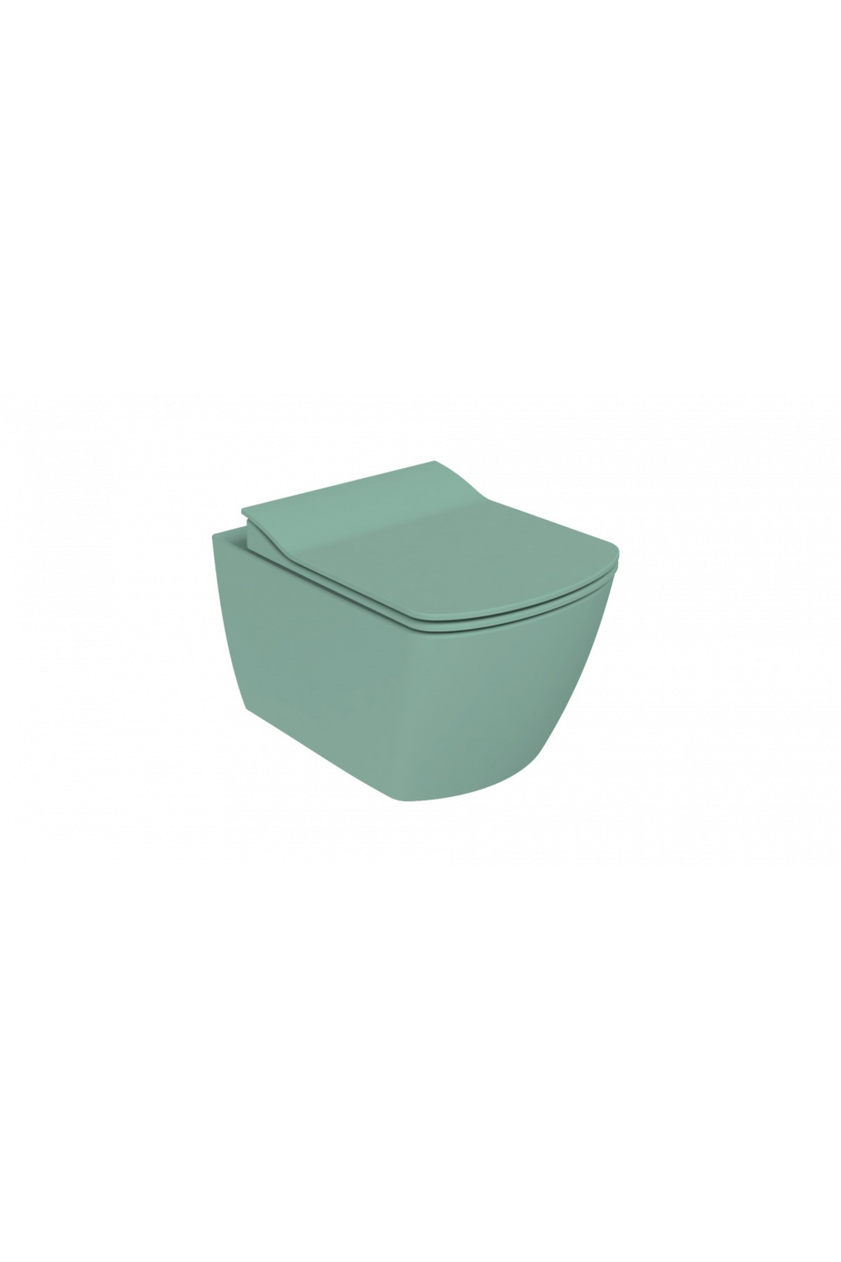 Elegant Rim-Off Duroplast Yavaş Kapanan Klozet Kapaklı Nil Yeşili Set