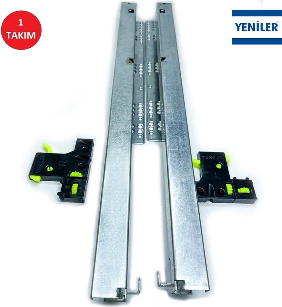 Tandem Çift Açılım Çakmece Rayı 50 cm (Mandal Dahil )