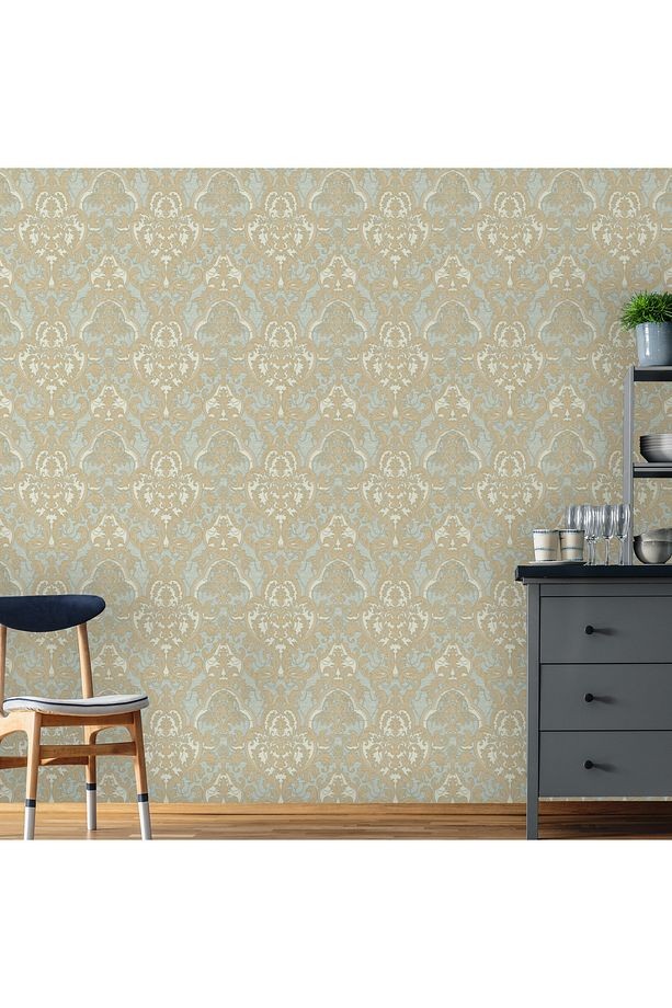 Ephes 1002-2 Damask büyük, Simli Duvar Kağıdı 10m²