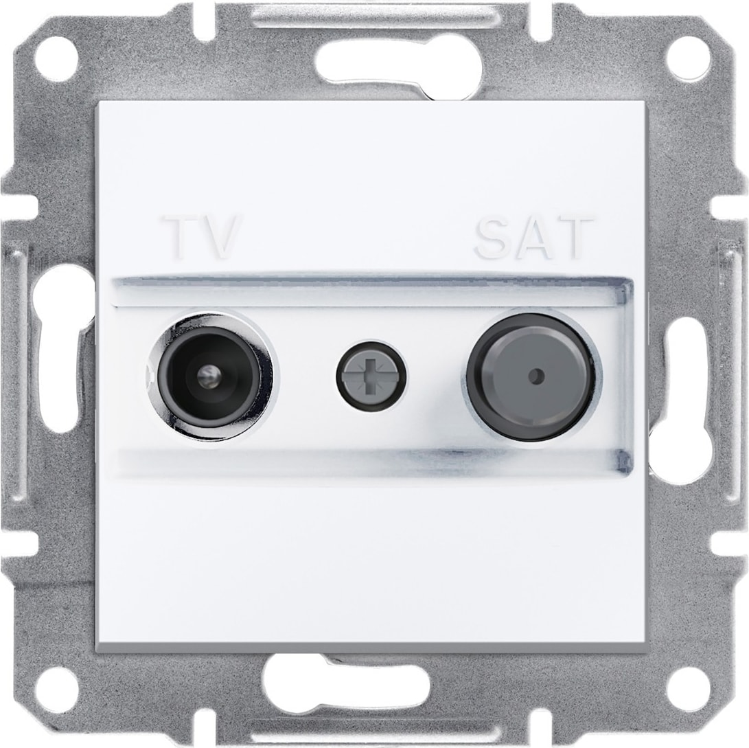 EPH3470121 Asfora Beyaz Tv-Sat Prizi, Sonlu, F Tipi, Ikili