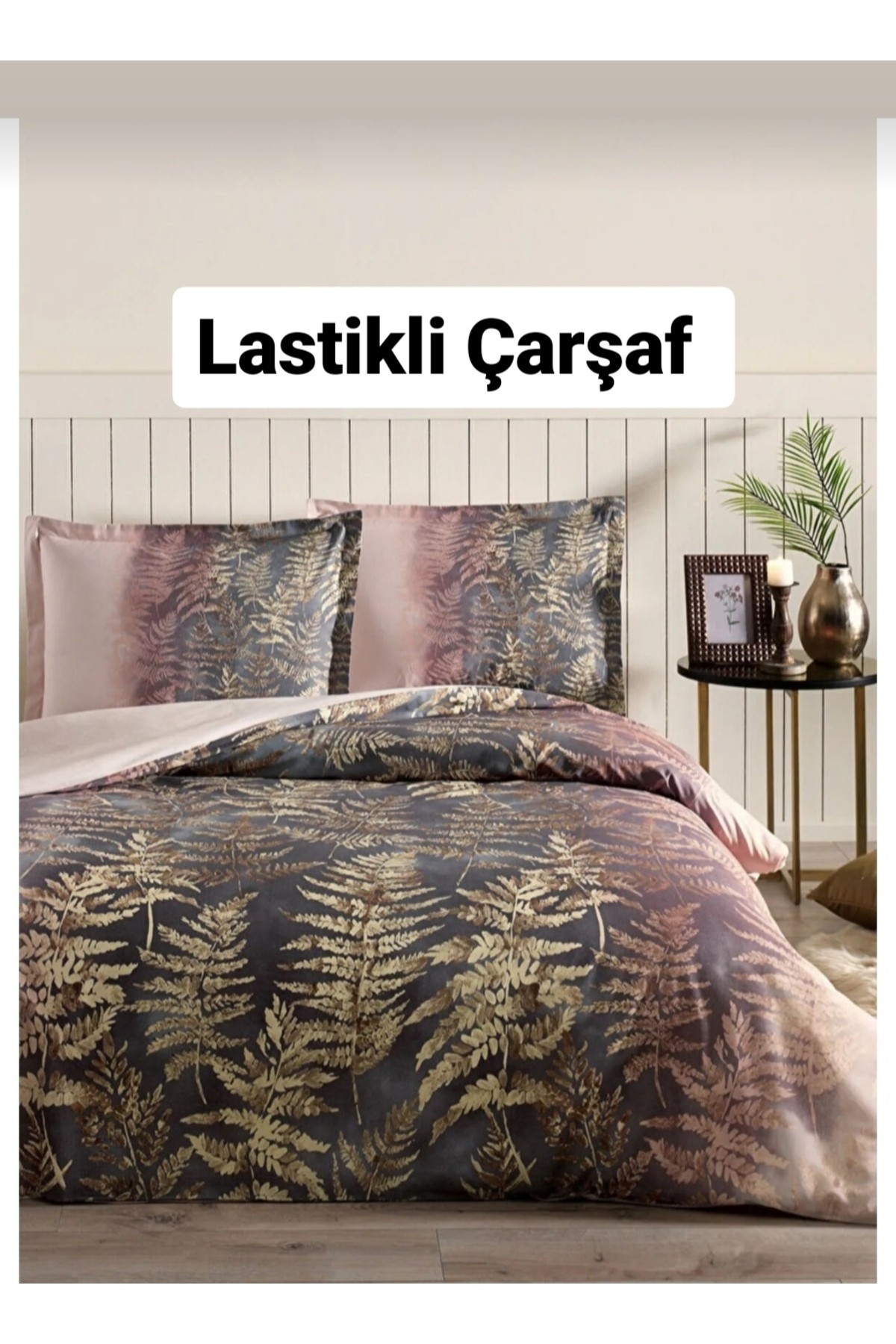 Çift Kişilik ( Çarşafı Lastikli ) Nevresim Takımı Brisa Folha