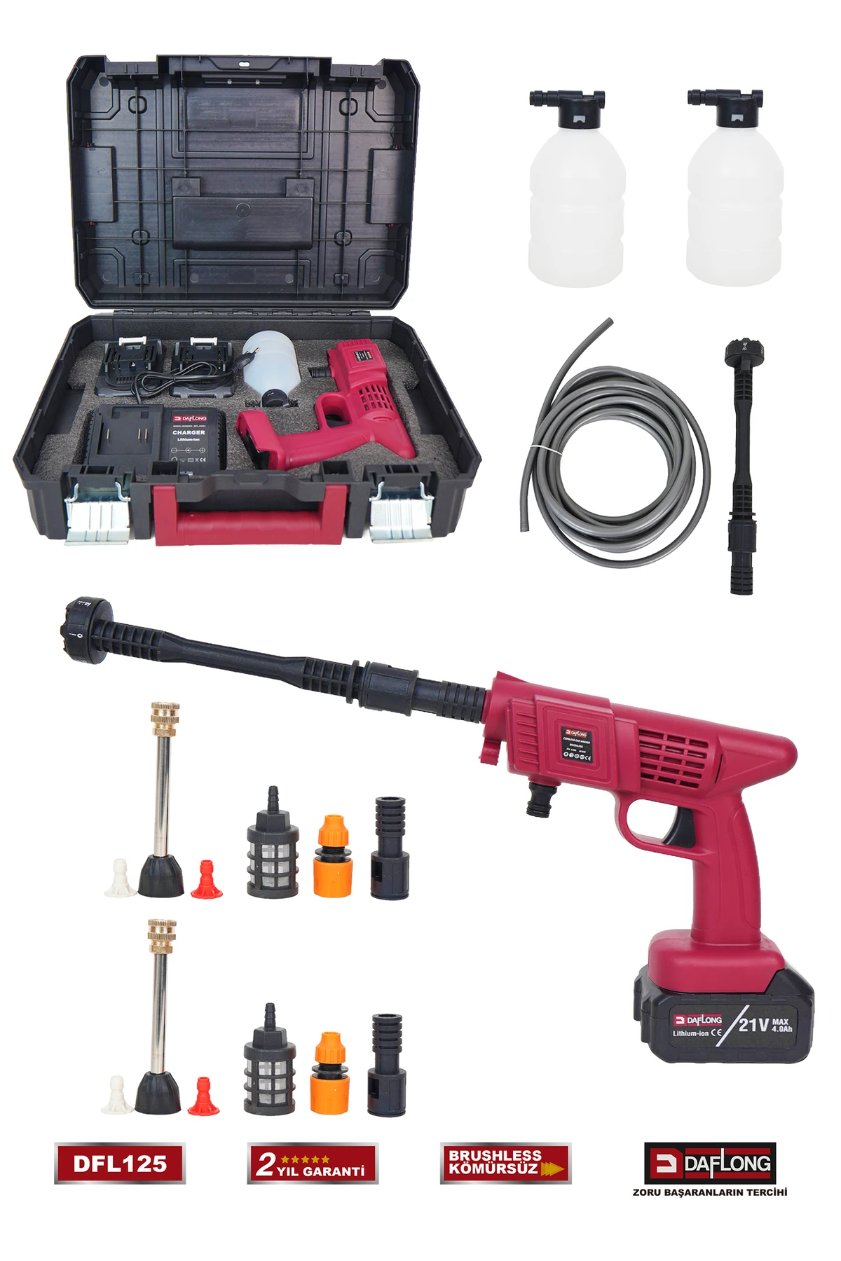 PRO BAKIR SARGILI YÜKSEK BASINÇLI OTO YIKAMA VE SULAMA TABANCASI DFL-125