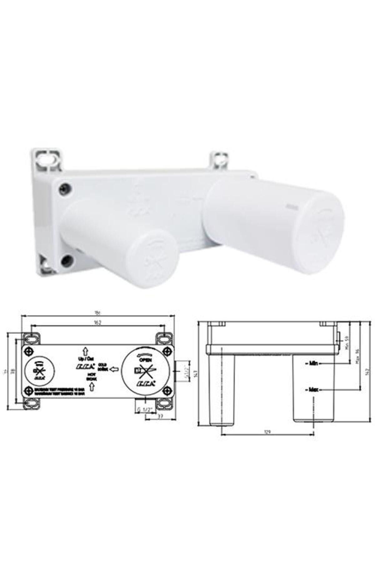 Mina Ankastre Lavabo Bataryası Set/Tek Rozet (102167604H-K+102166601)