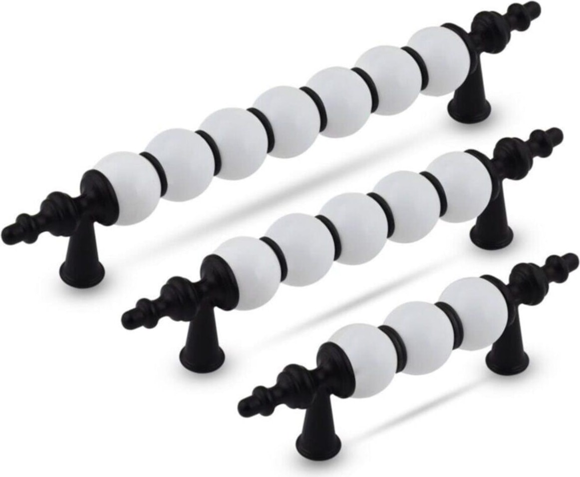 Trend Kulp Siyah 160 mm Boncuk Dolap Çekmece Mobilya Kulpları
