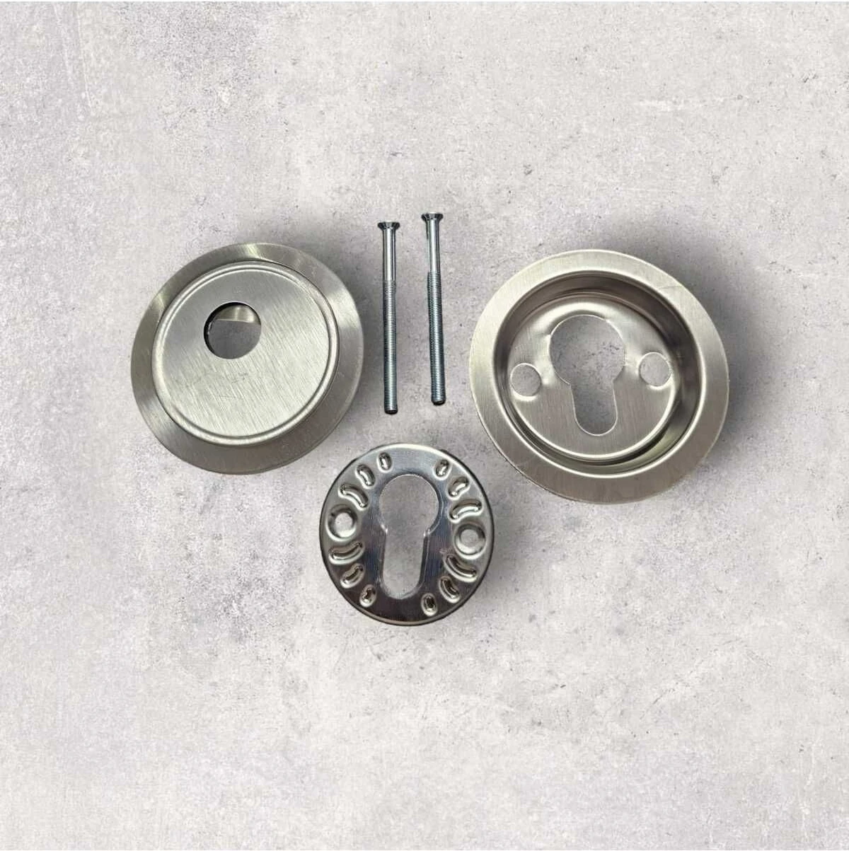 Yuvarlak Lüx Saten Barel Rozet Tasarımı Çelik Kapı Aksesuarı