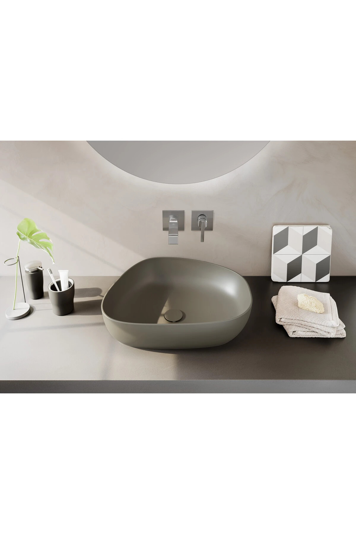 Suit A42782 Ankastre Lavabo Bataryası, Sıva Üstü, Krom