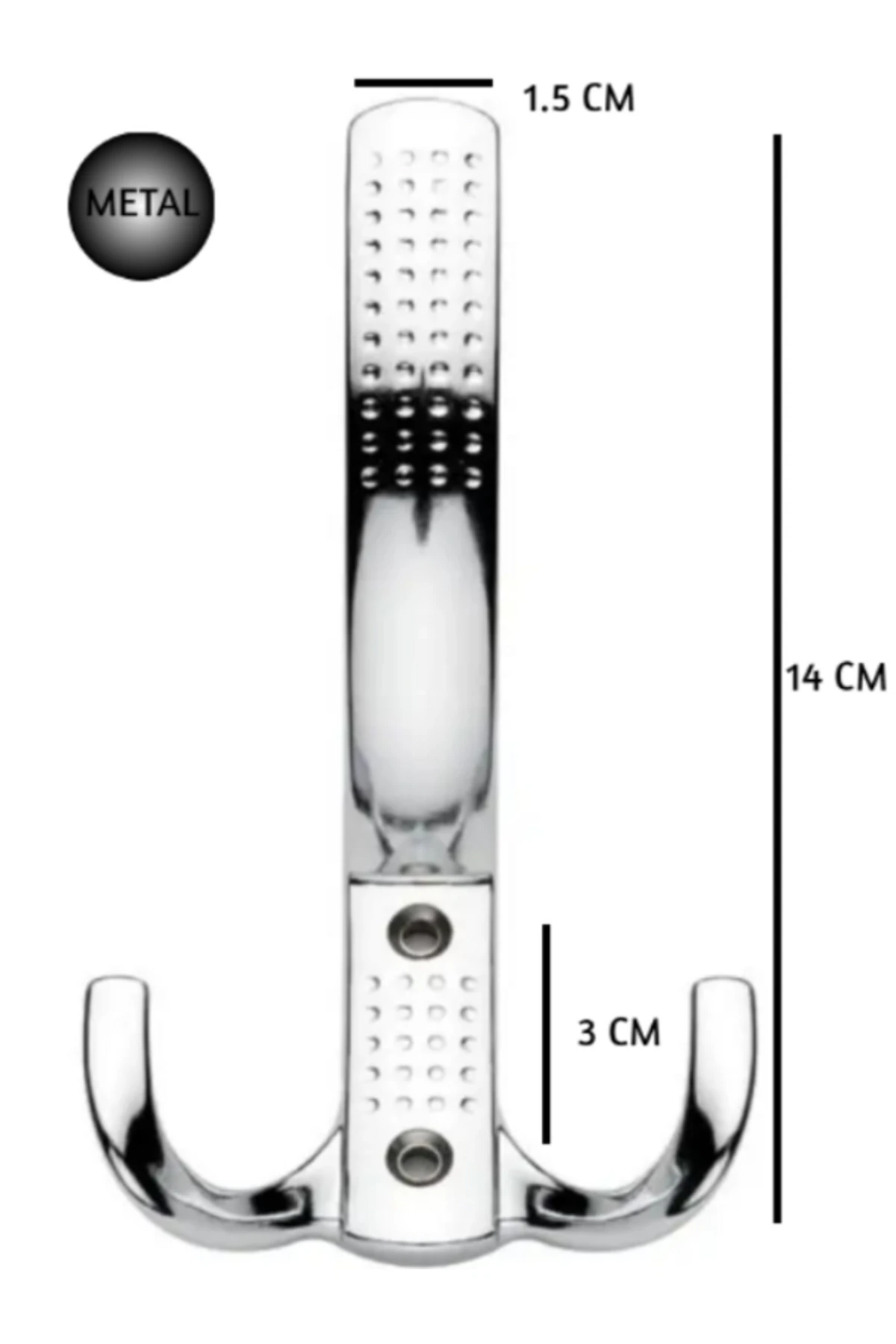 Krom Noktalı Portmanto Askı Dolap Askısı Vestiyer Mobilya Dolap Kapı Askı