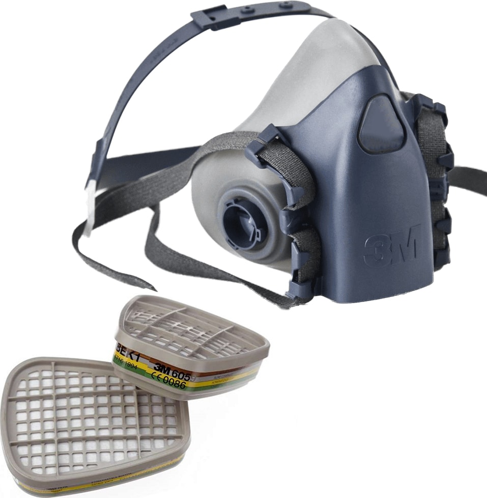 7502 Yarım Yüz Maskesi ve  6059 Abek1 Maske Filtresi
