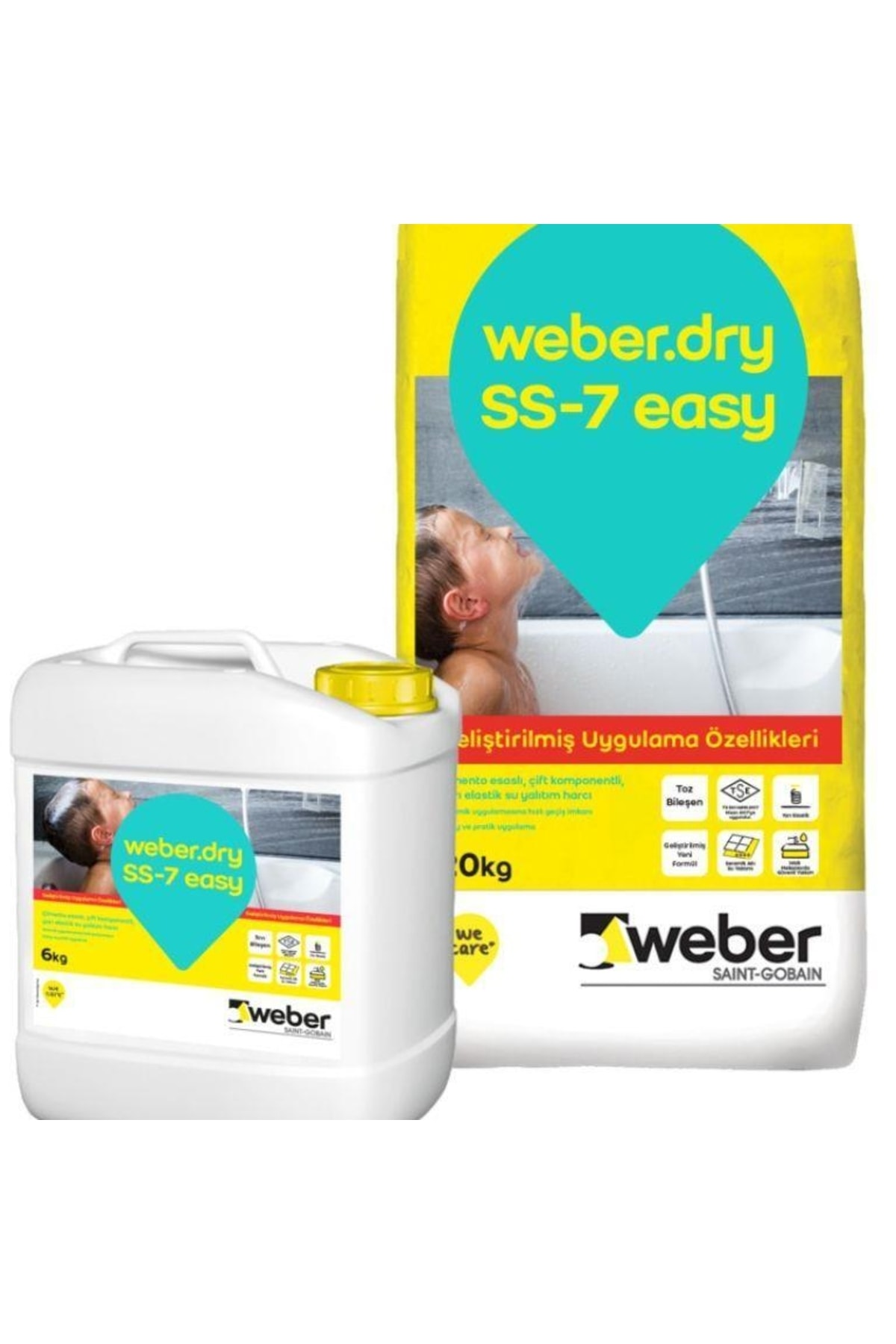 Dry Elastik Su Yalıtım Harcı Ss7 (20kg+6 Kg Set)