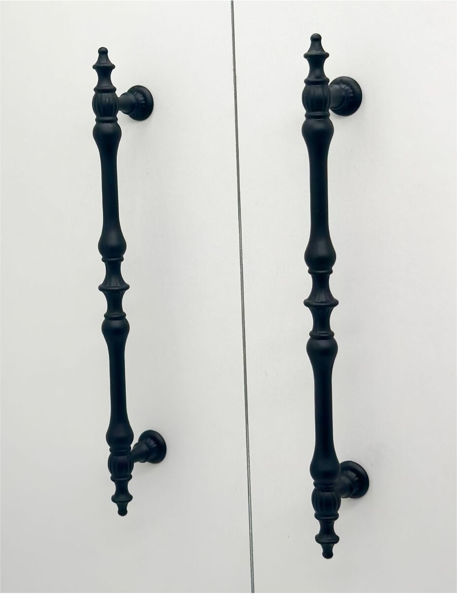 Şehzade Mat Siyah Mobilya Dolap Mutfak Çekmece Kulpu 160 mm ( 16 cm ) 5 Adet
