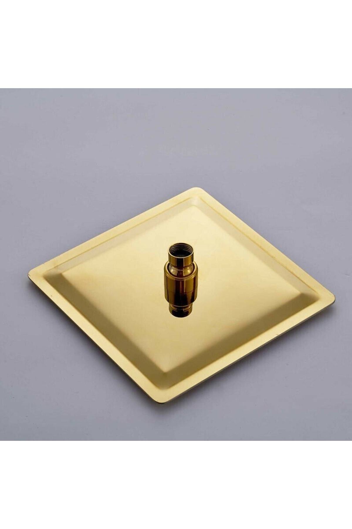 Tepe Duş Başlığı Kare Slim 304 Metal 25x25 Cm Altın Ktd102-g