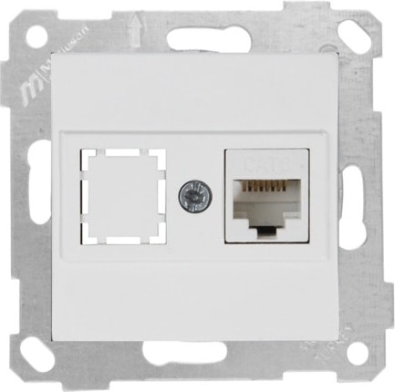 Rita Mek Tuş Data Prizi 2XRJ45 (Cat6) Beyaz