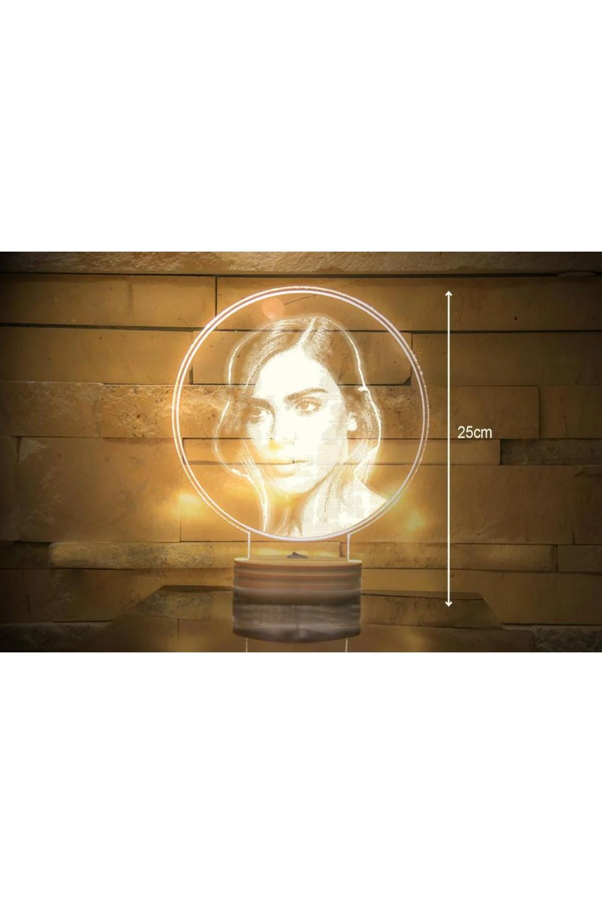 Kişiye Özel Hediyelik Oyma Gece Lambası 25x18 ( Anahtarlık Hediyeli )