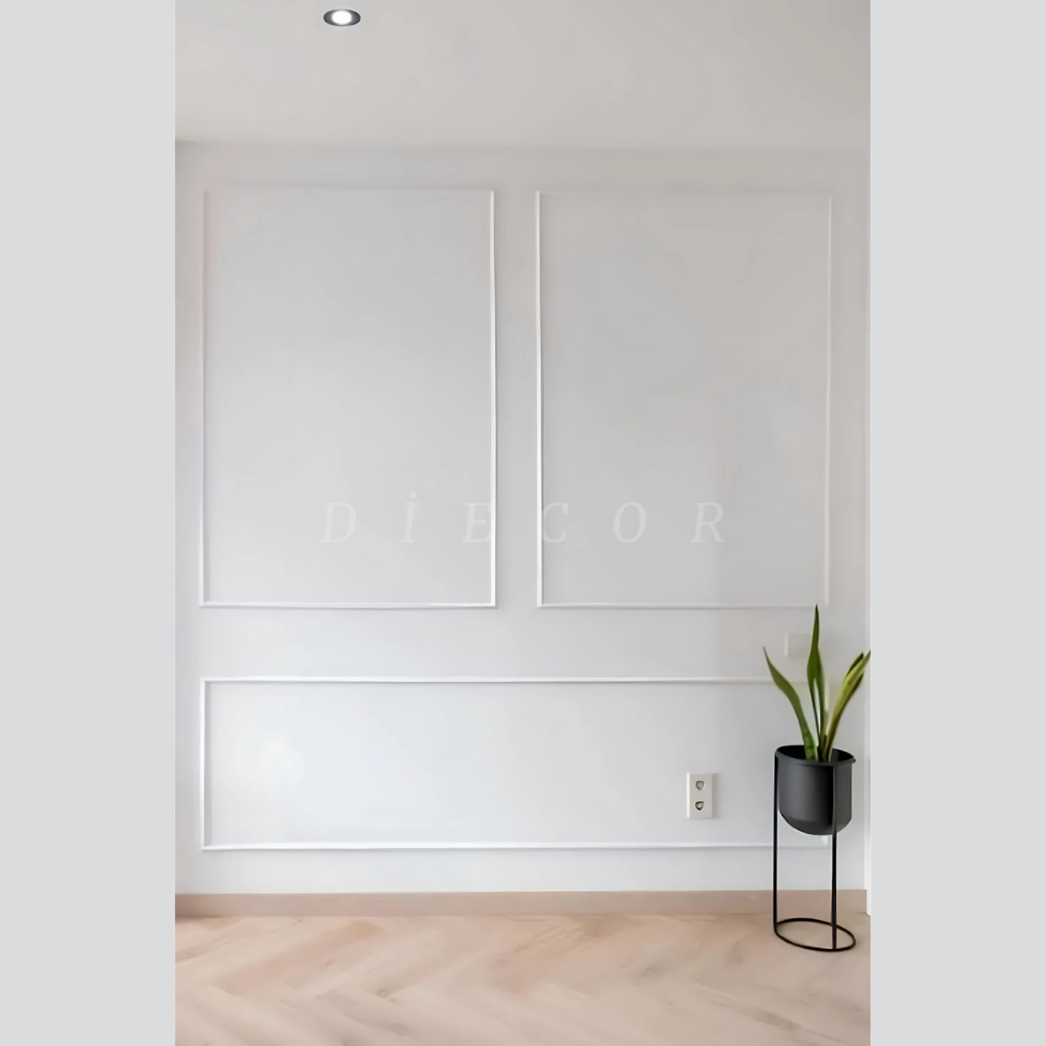 Dekoratif Boyanabilir Montaja Hazır 2.5cm Etkileyici Duvar Çıtası Tasarımı