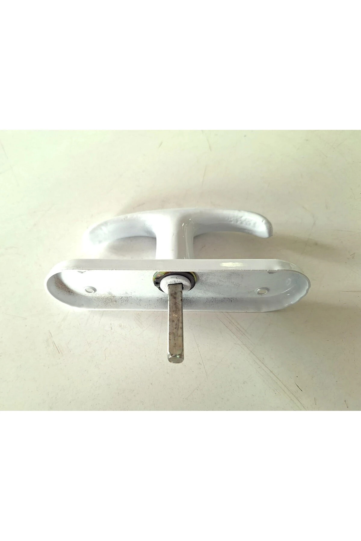 İtalyan Ahşap Pencere Kolu-Mandal Sapı-Metalik Beyaz (4Takım)+Vida Hediyeli