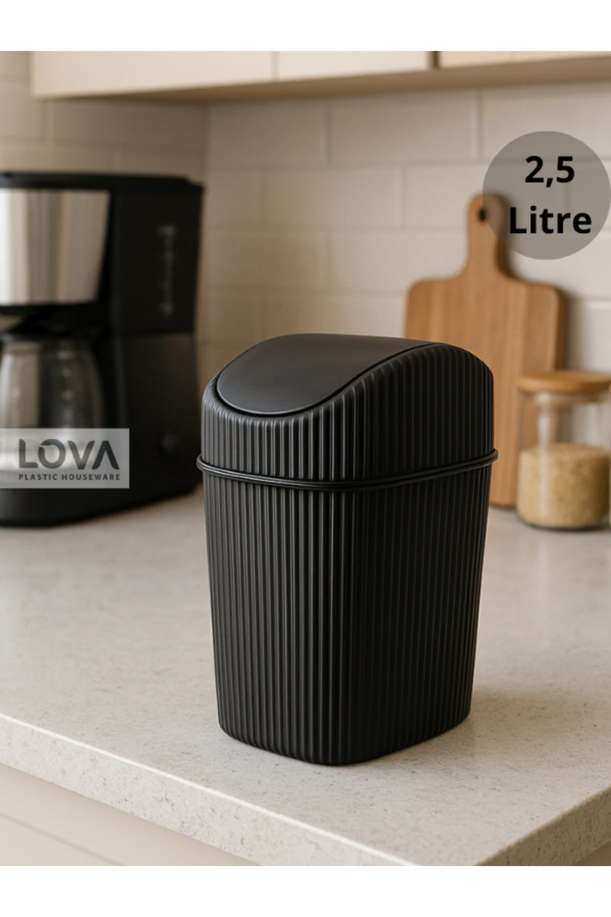 2,5 lt Mini Mutfak,Masa,Banyo Tezgah Üstü Çöp Kovası