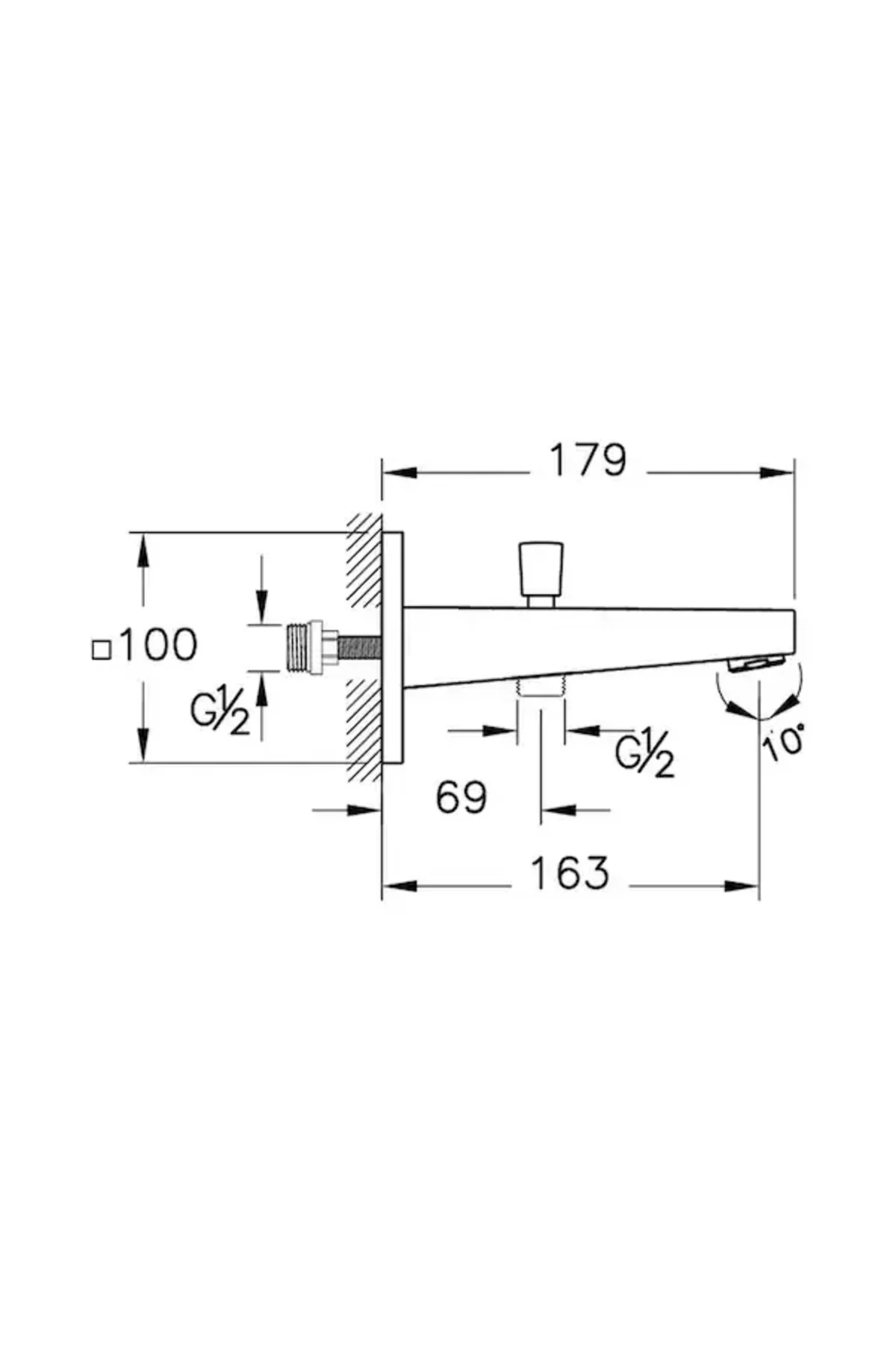 Root Square A43131 Çıkış Ucu El Duşu Çıkışlı Krom