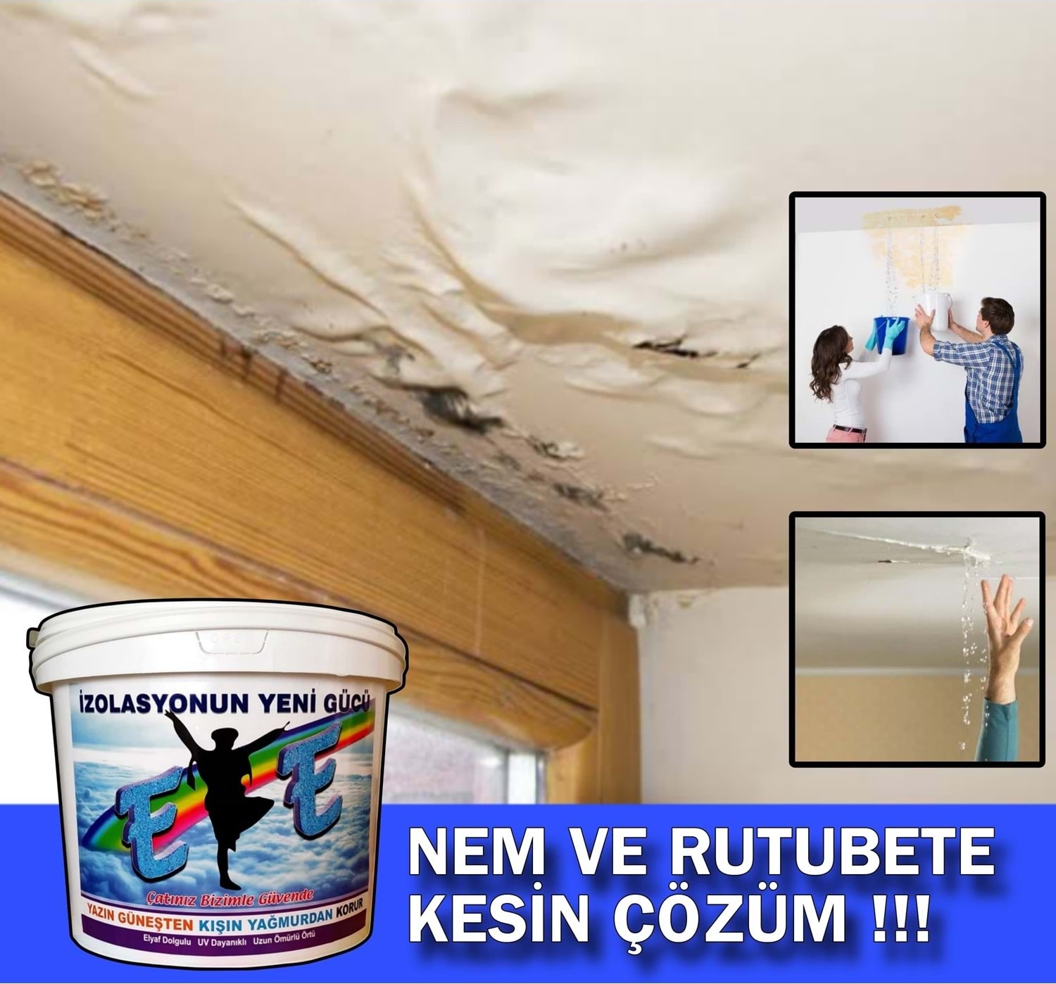 Efe Renkli Su Yalıtım Boyası 15 Kg - Gri