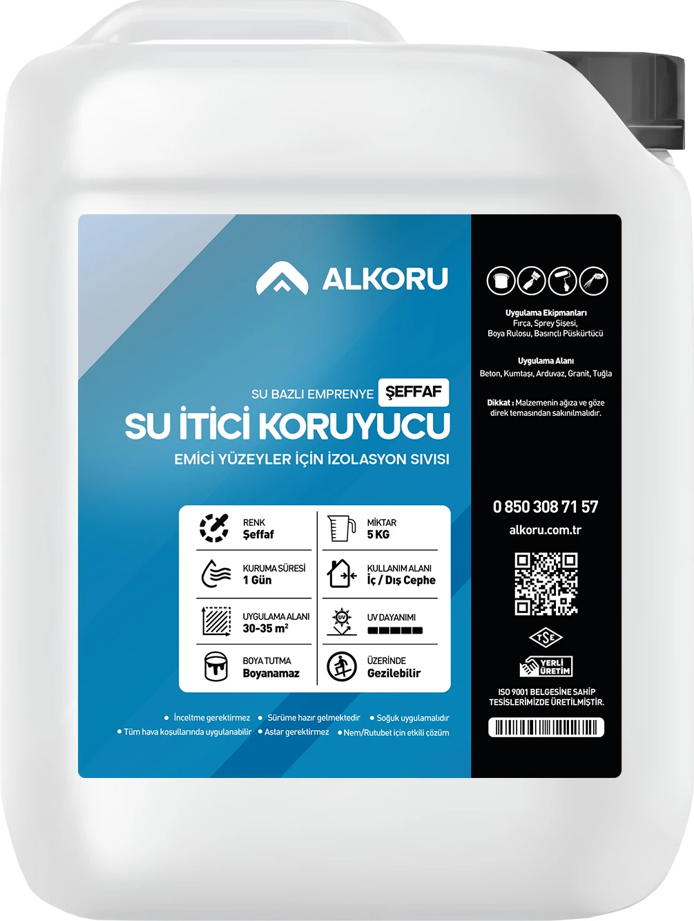 5 kg Şeffaf Emici Yüzeyler Için Su Itici ve Koruyucu malzeme