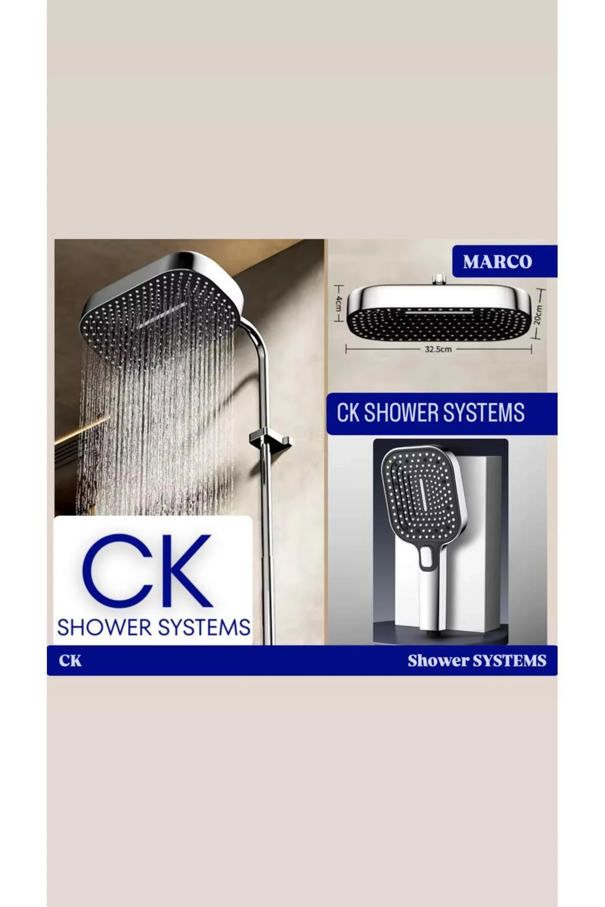 Marco Robot Duş Seti Ckshowersystems