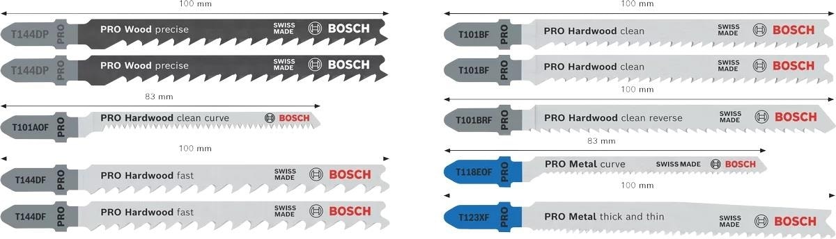 BOSCH Pro 10'lu Ahşap ve Metal Kesim Dekupaj Ucu Seti 2607011944