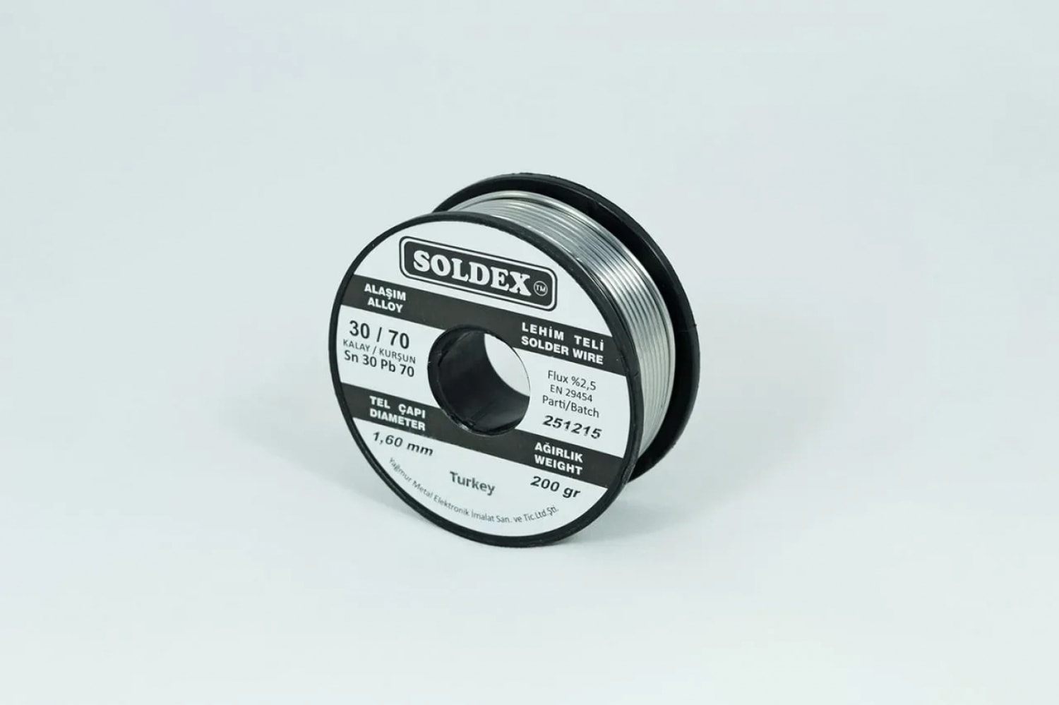 30-70 Lehim Teli 200 gr 1,6 mm Sn:30 - Pb:70