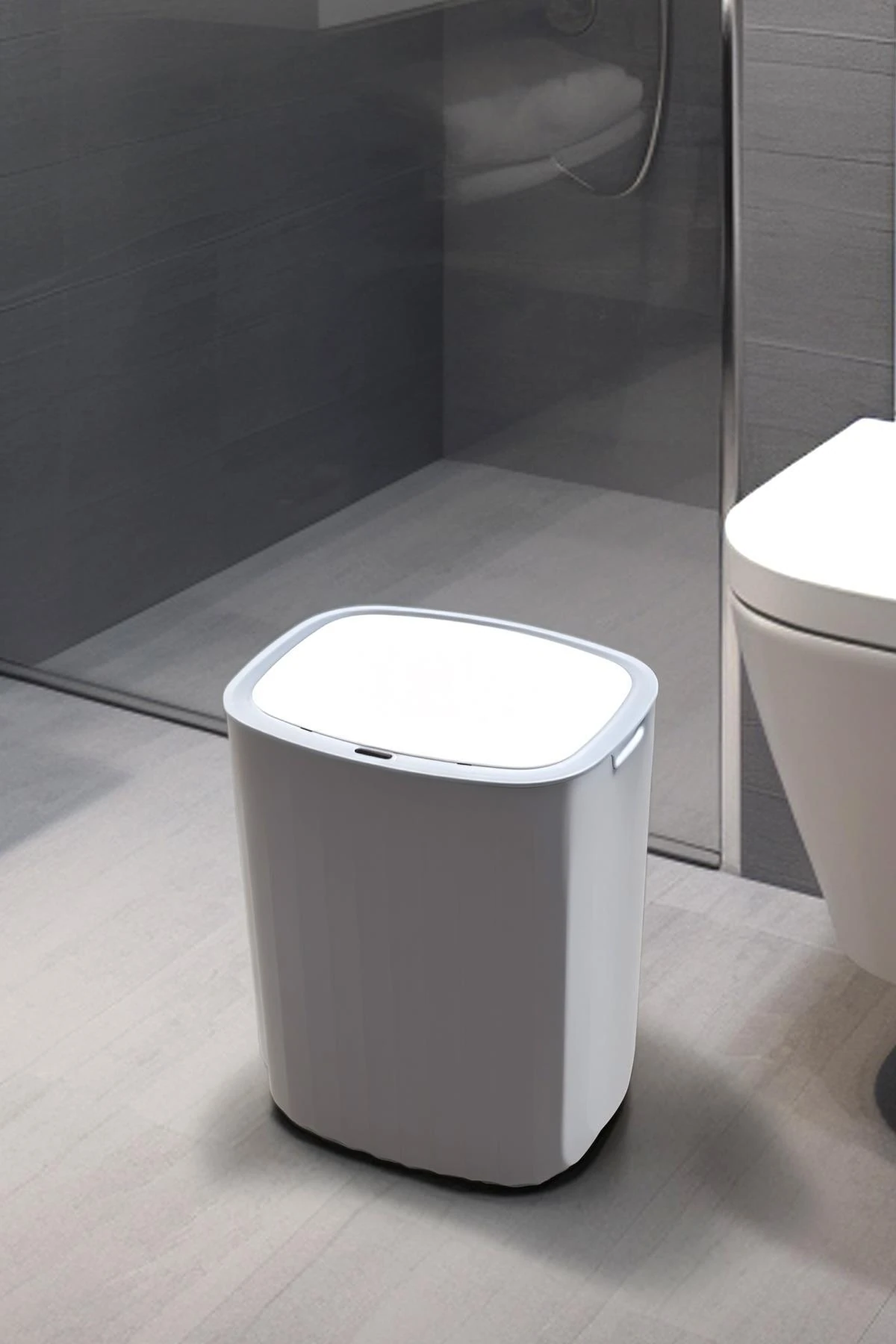 Hareket Sensörlü 12lt Kırık Beyaz Çöp Kovası