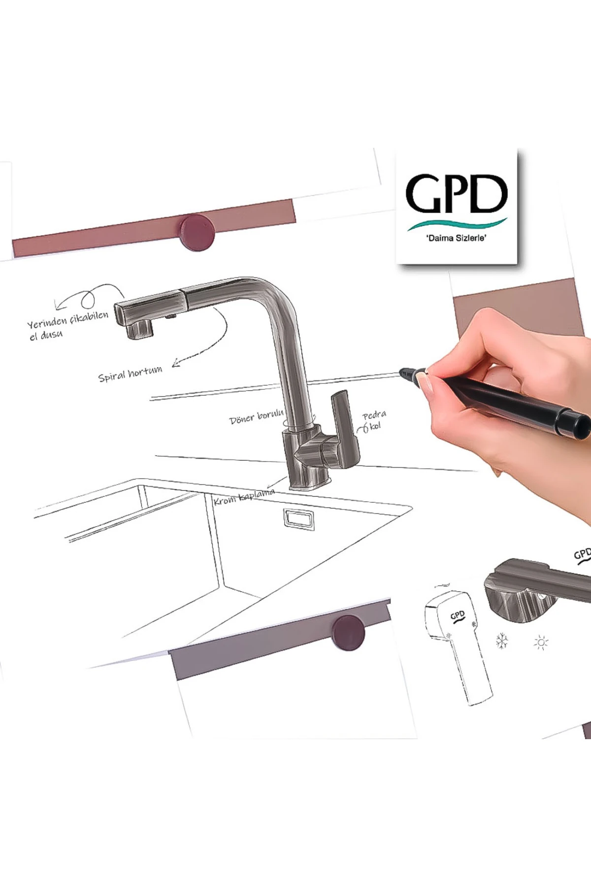 Gbd Pedra Siyah Spiralli Eviye Bataryası Mes160-s