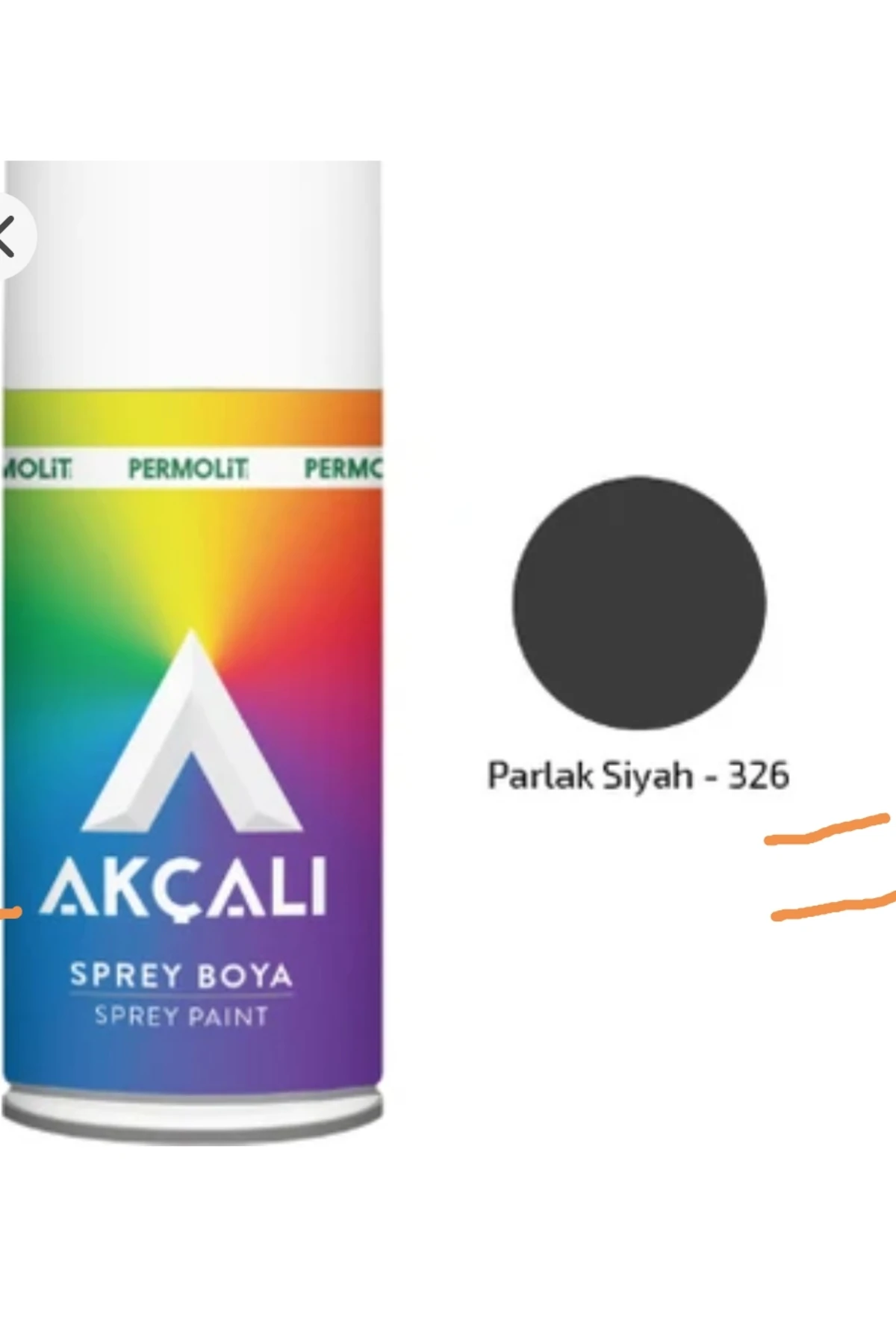 Düz Krom Sarı Sprey Boya 400 Ml