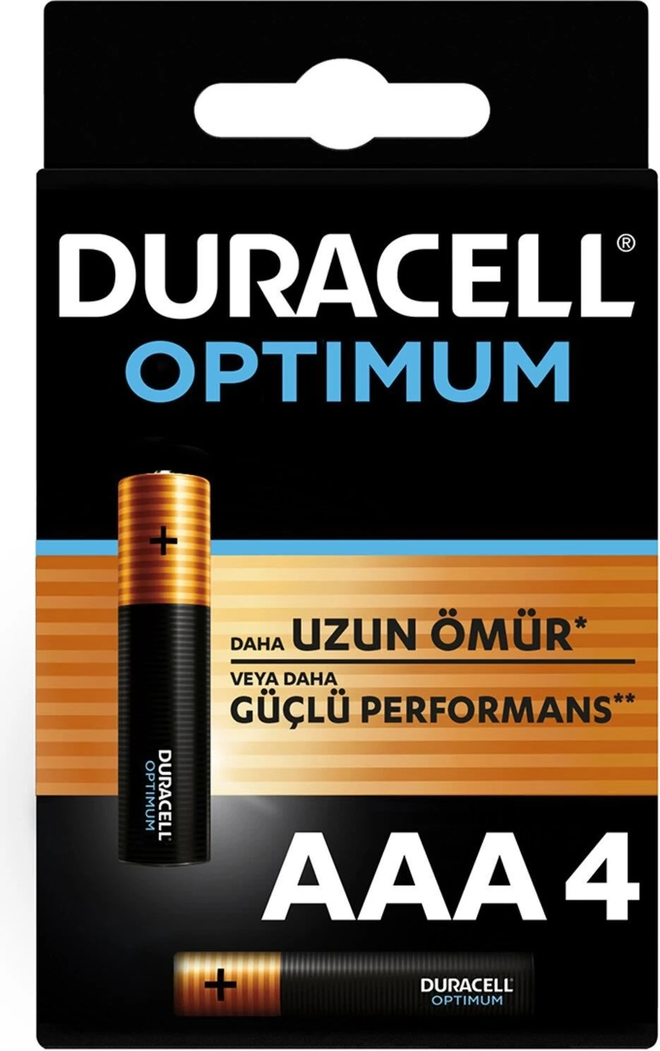 Duracell Optimum Alkalin Pil Aaa 4&apos;&apos; Lü Paket