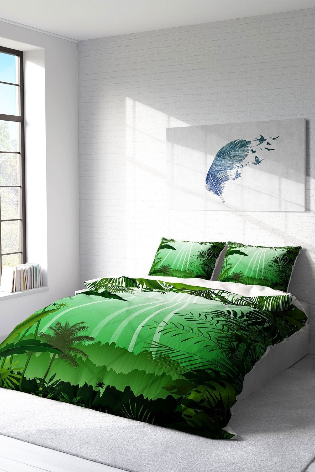 Green Life 3d Pamuk Saten Çift Kişilik Nevresim Takımı